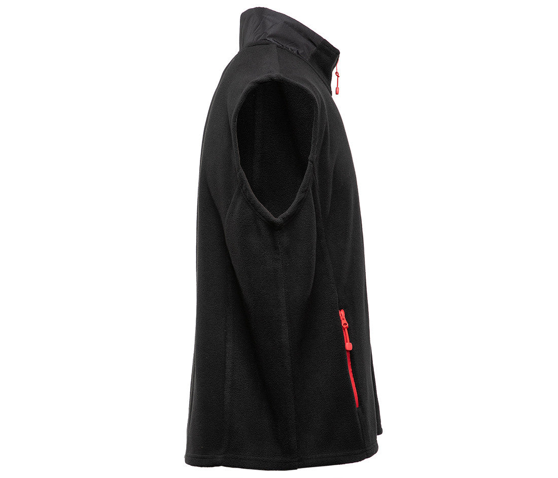 Bodywarmer Polaire Contrasté - Black / Red