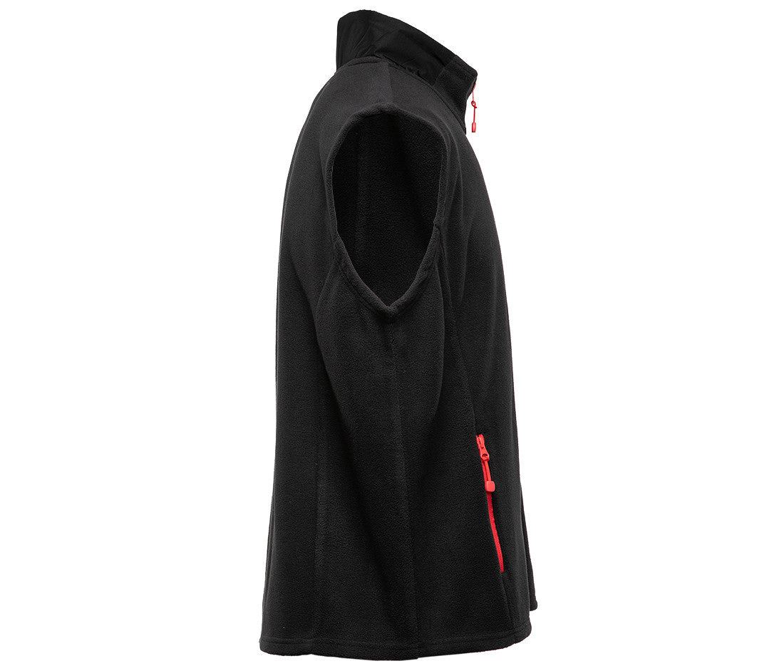 Bodywarmer Polaire Contrasté - Black / Gold
