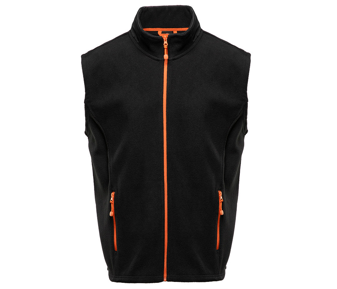 Bodywarmer Polaire Contrasté - Black / Orange
