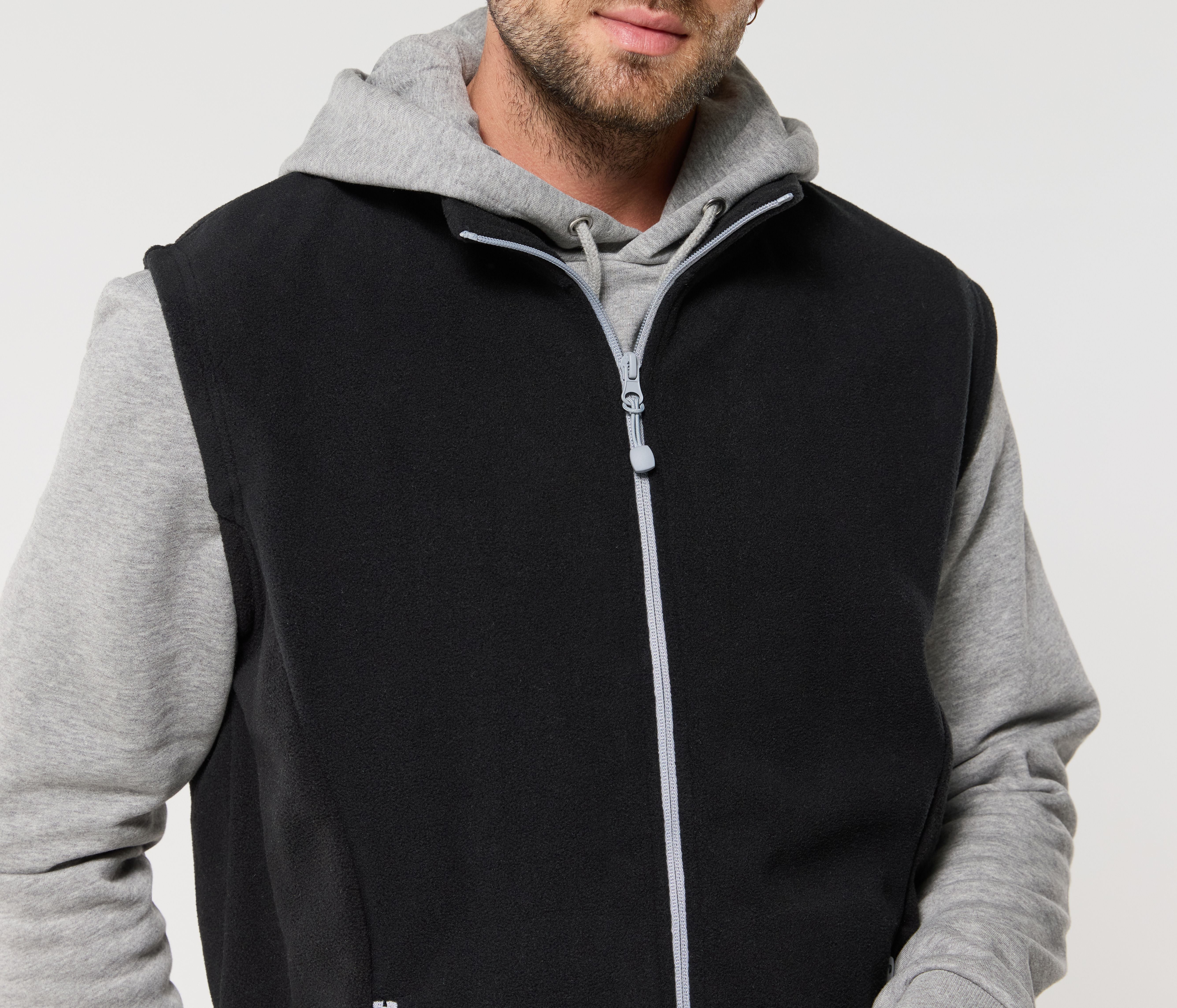 Bodywarmer polaire contrasté