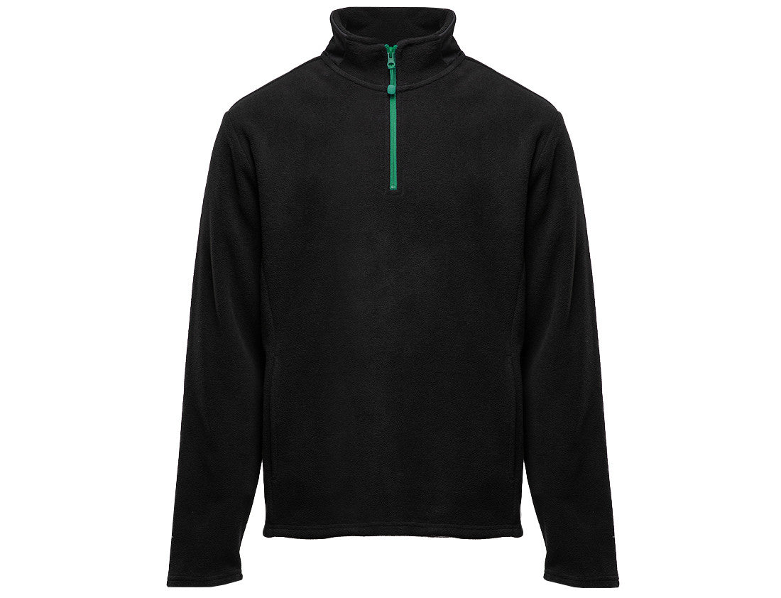 Polaire Col Zippé Contrasté - Black / Kelly Green