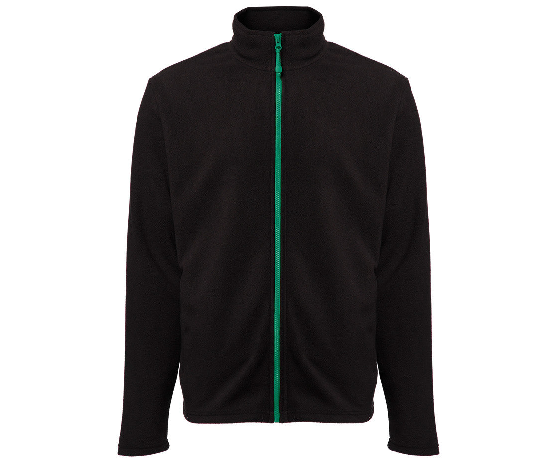 Veste Polaire Homme Zippée - Black / Kelly Green
