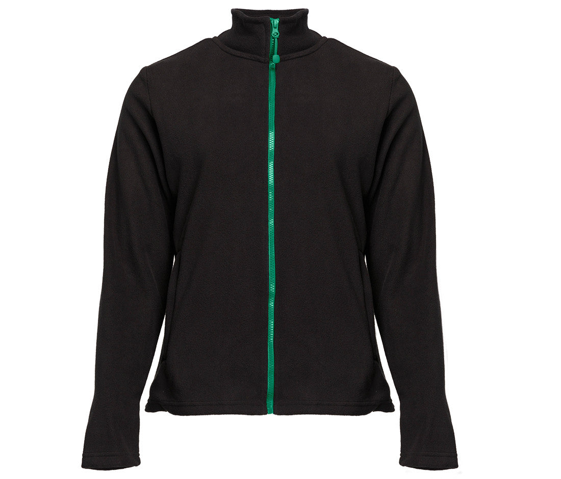 Veste Polaire Femme Zippée - Black / Kelly Green