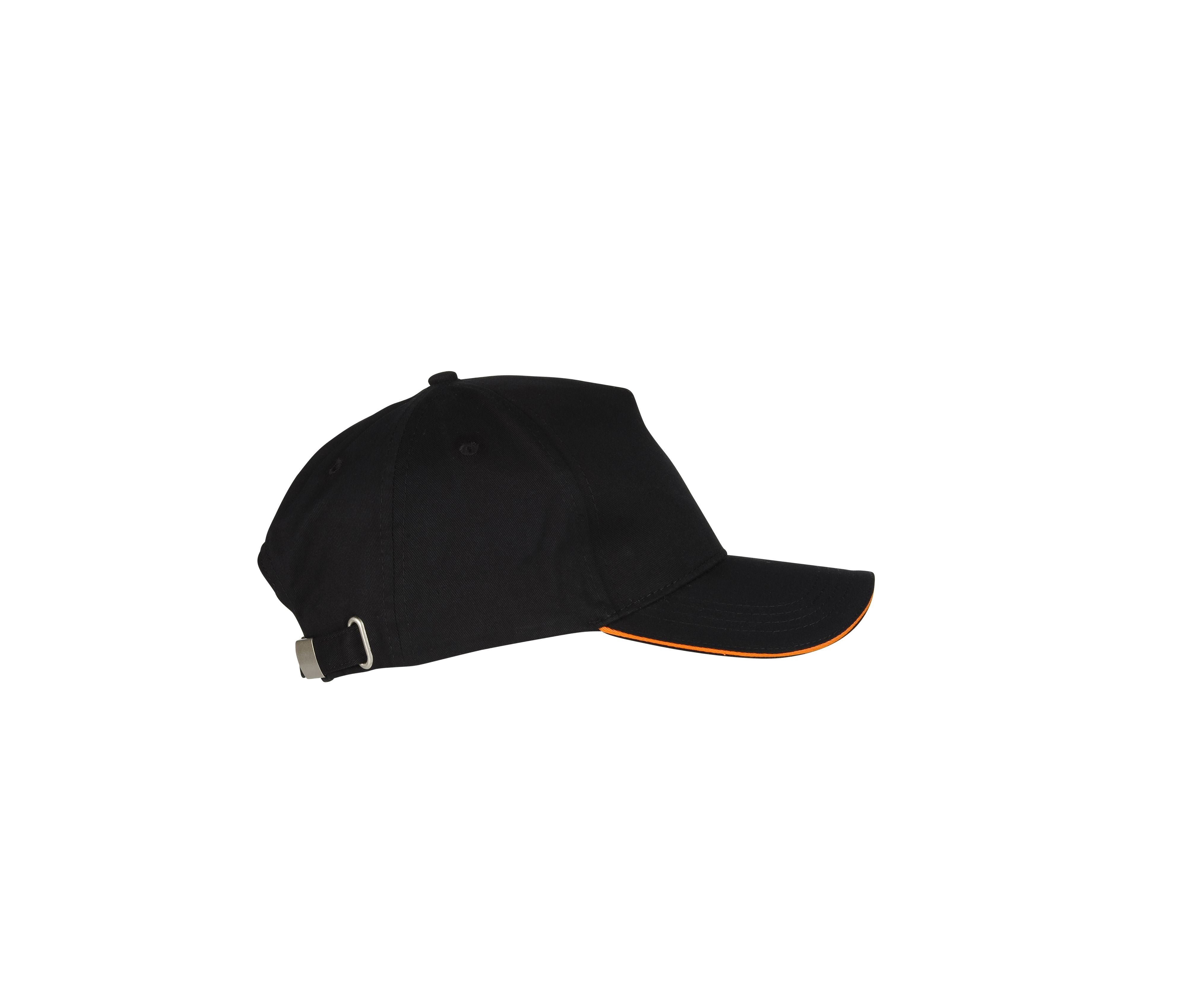 Casquette 5 Pans - Black/orange
