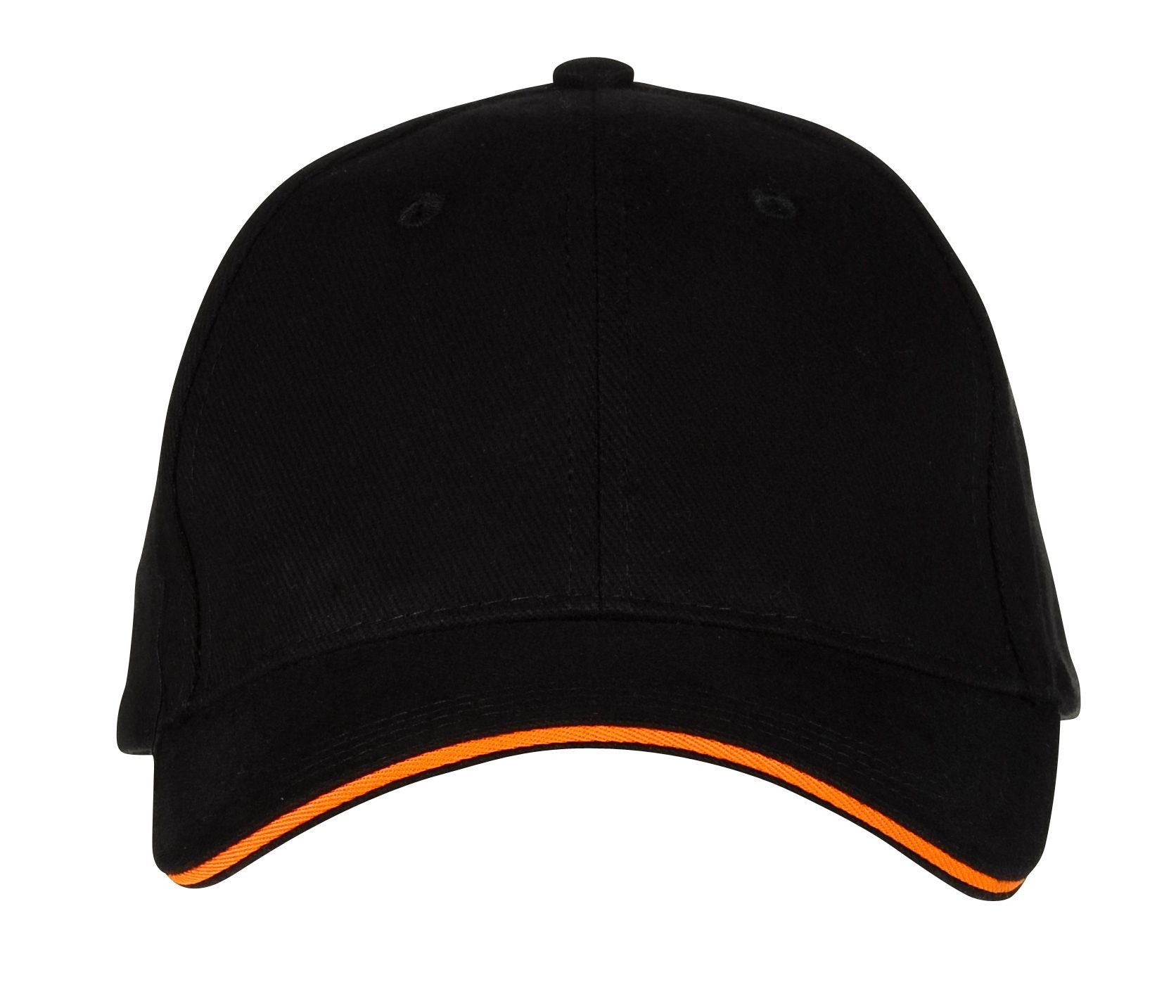 Casquette 6 Pans - Black/orange