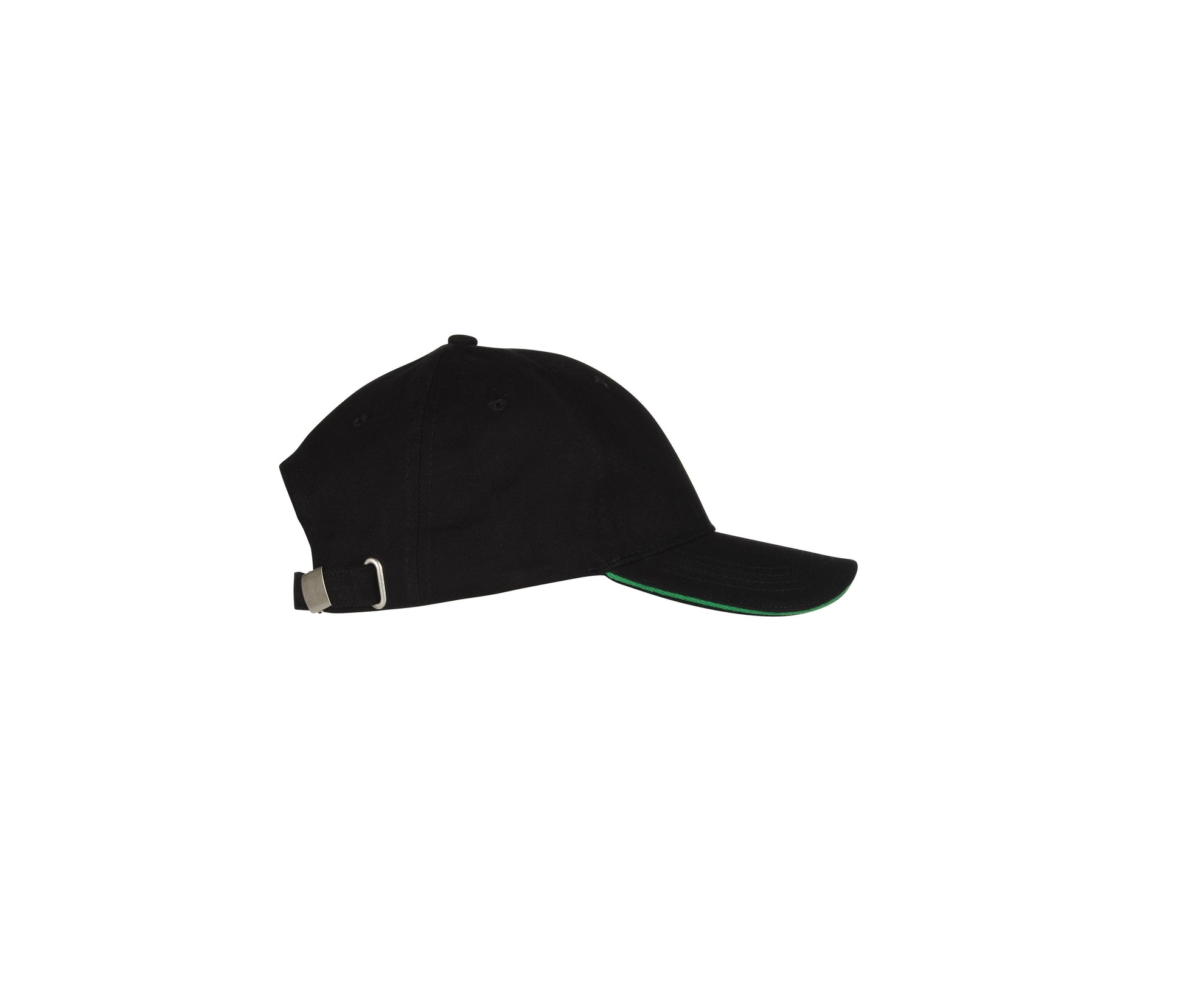 Casquette 6 Pans - Black/kelly Green
