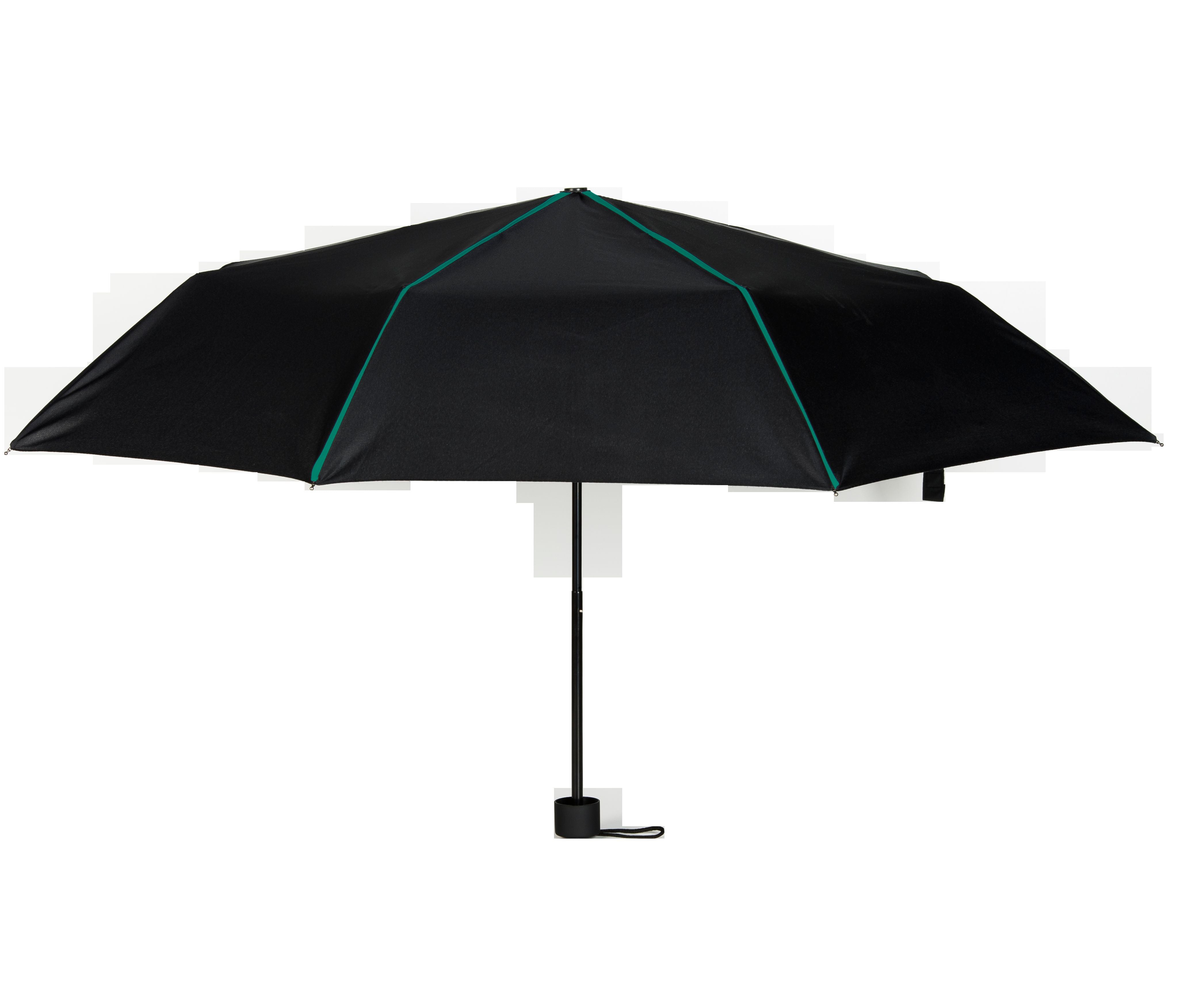 Mini Parapluie Pliable - Black/kelly Green