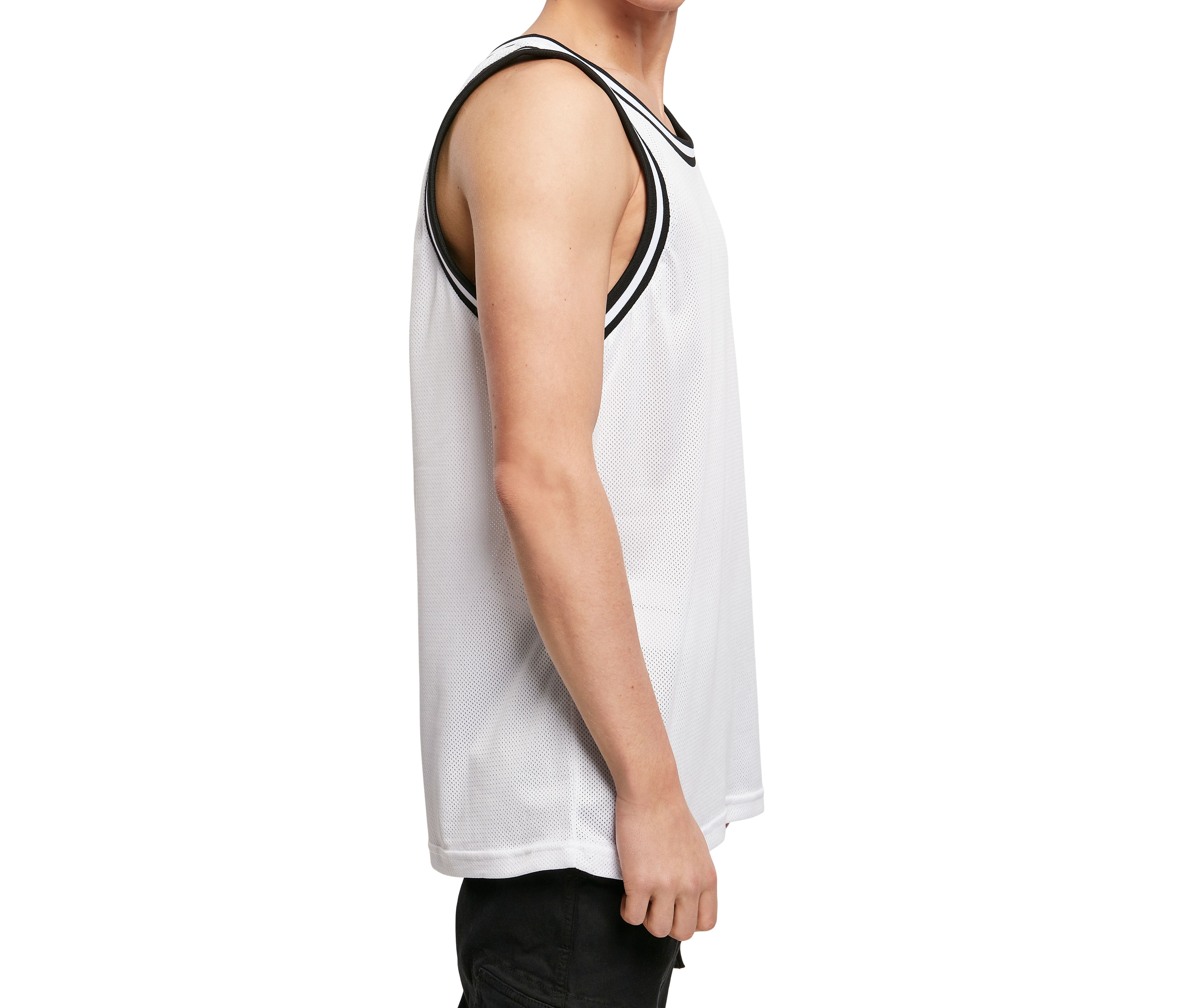 Débardeur Maille Filet - White/black