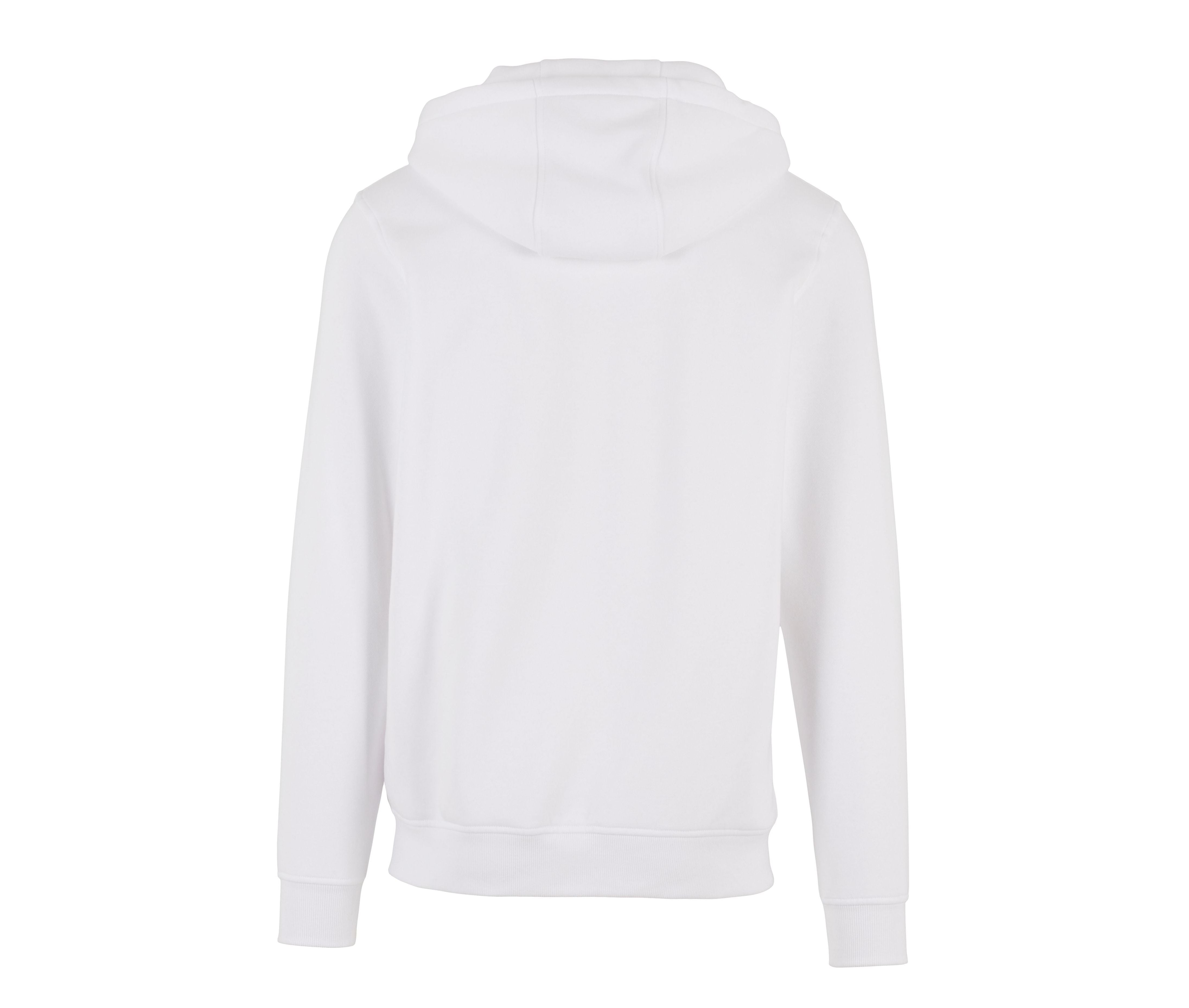 Sweat Zippé Capuche Lourd - White