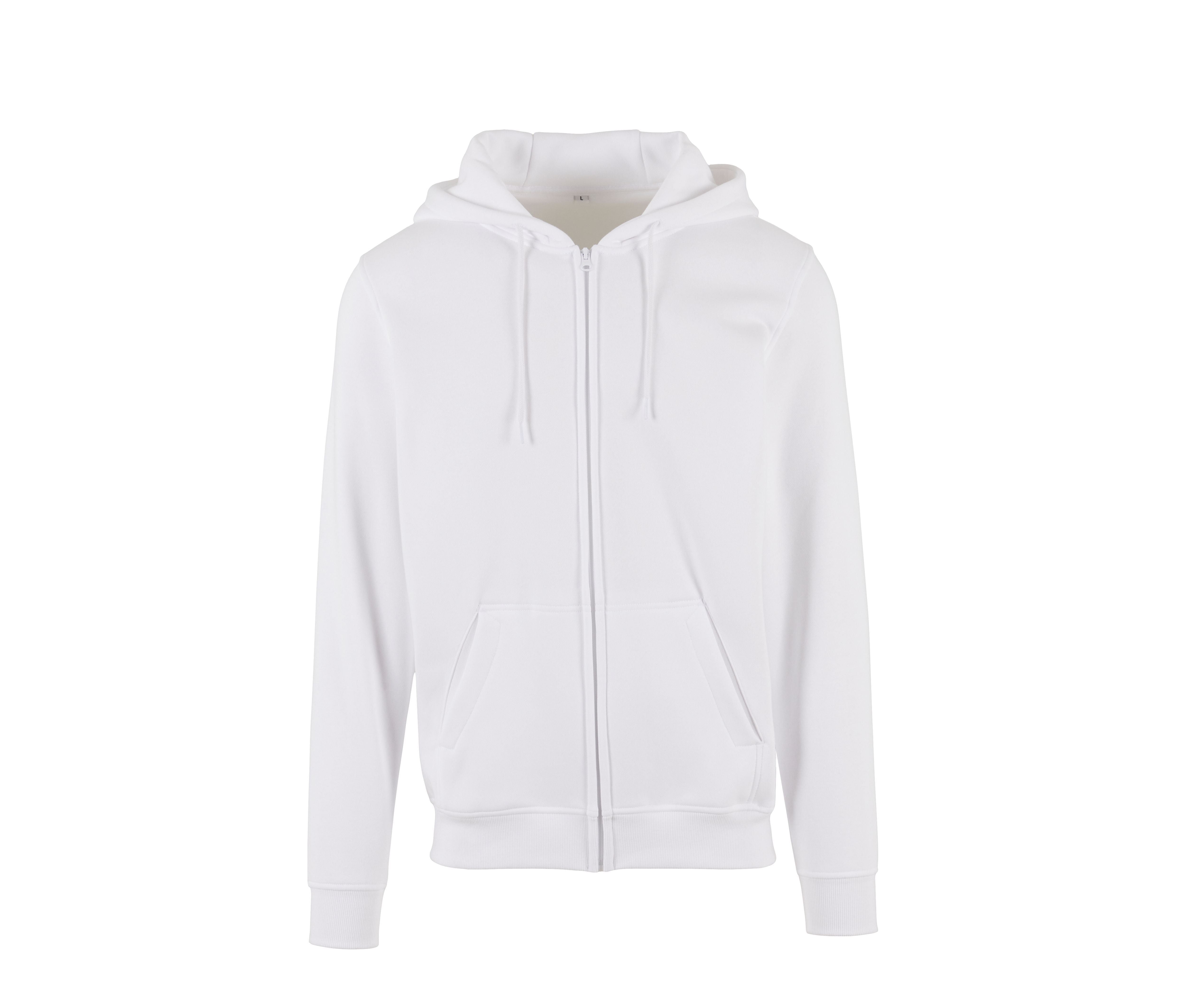 Sweat Zippé Capuche Lourd - White