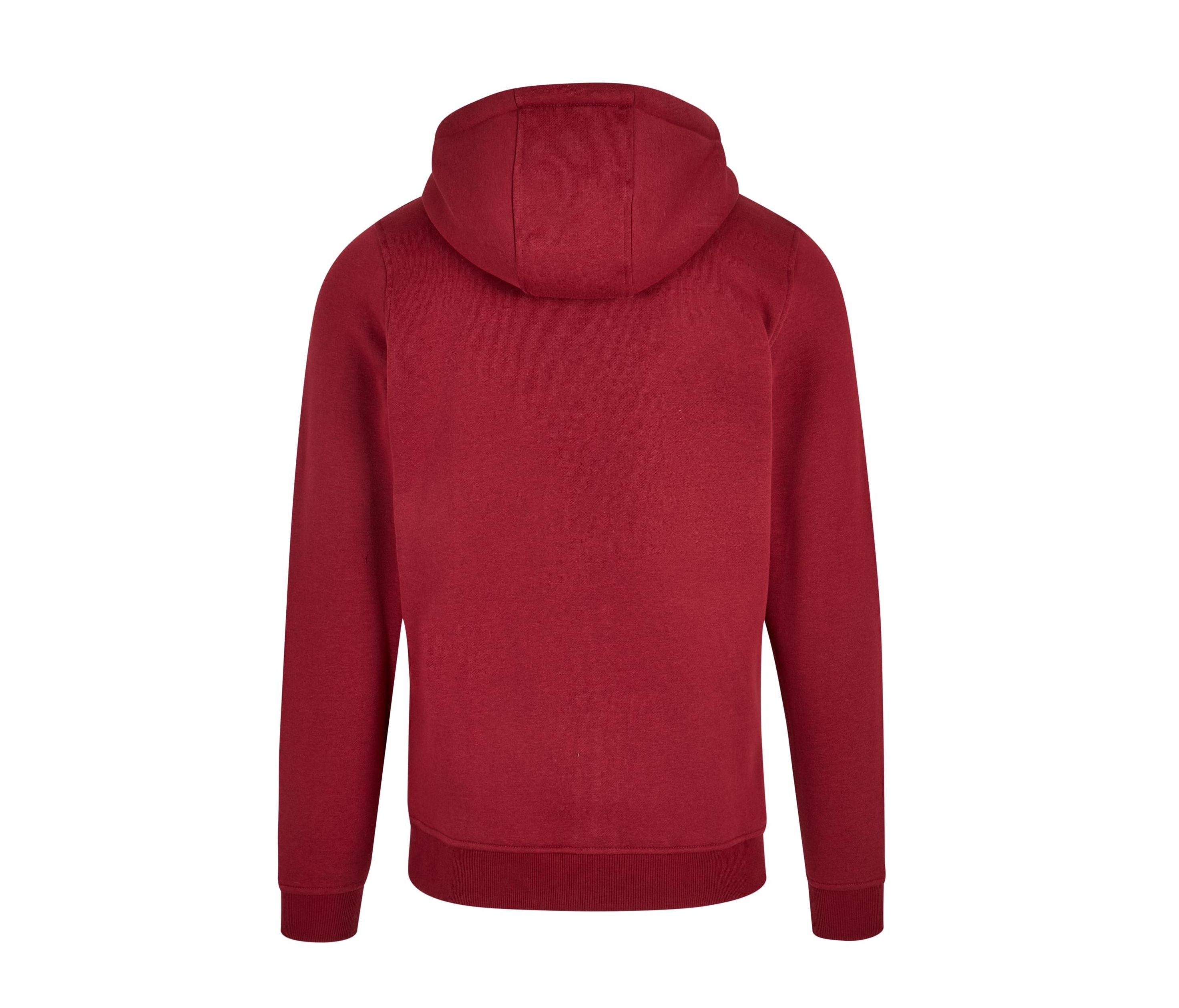 Sweat Zippé Capuche Lourd - Burgundy