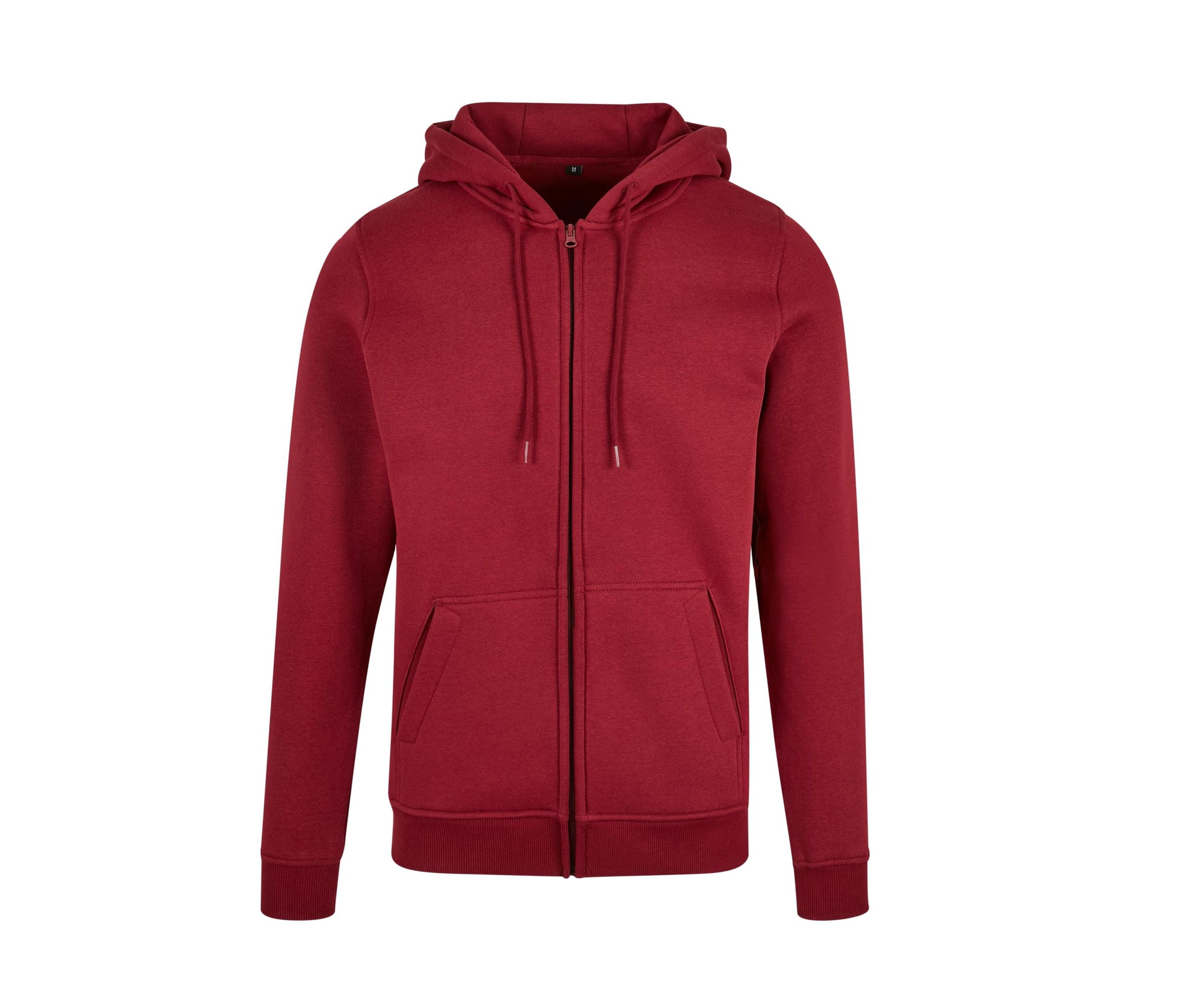 Sweat Zippé Capuche Lourd - Burgundy