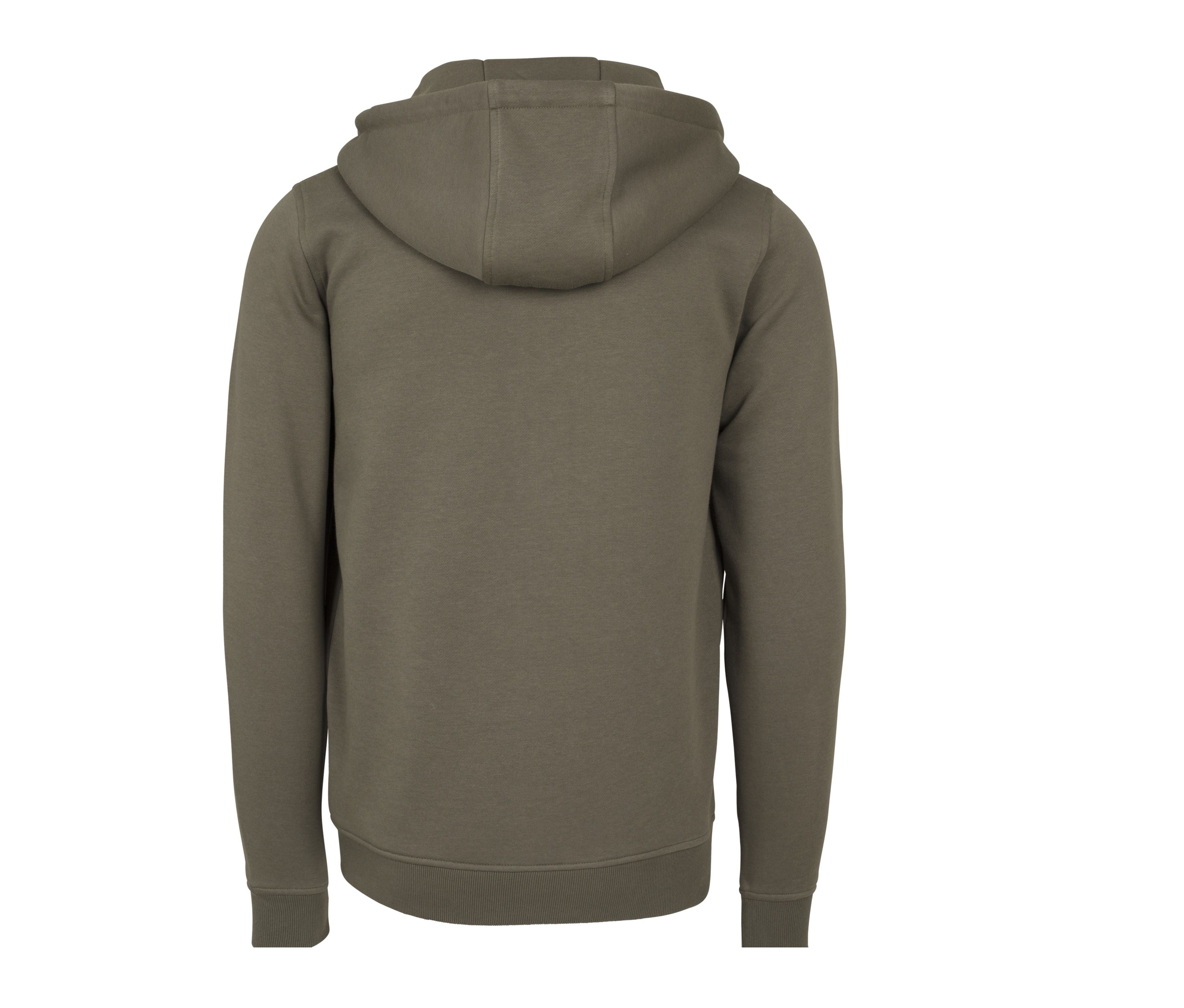 Sweat Zippé Capuche Lourd - Olive