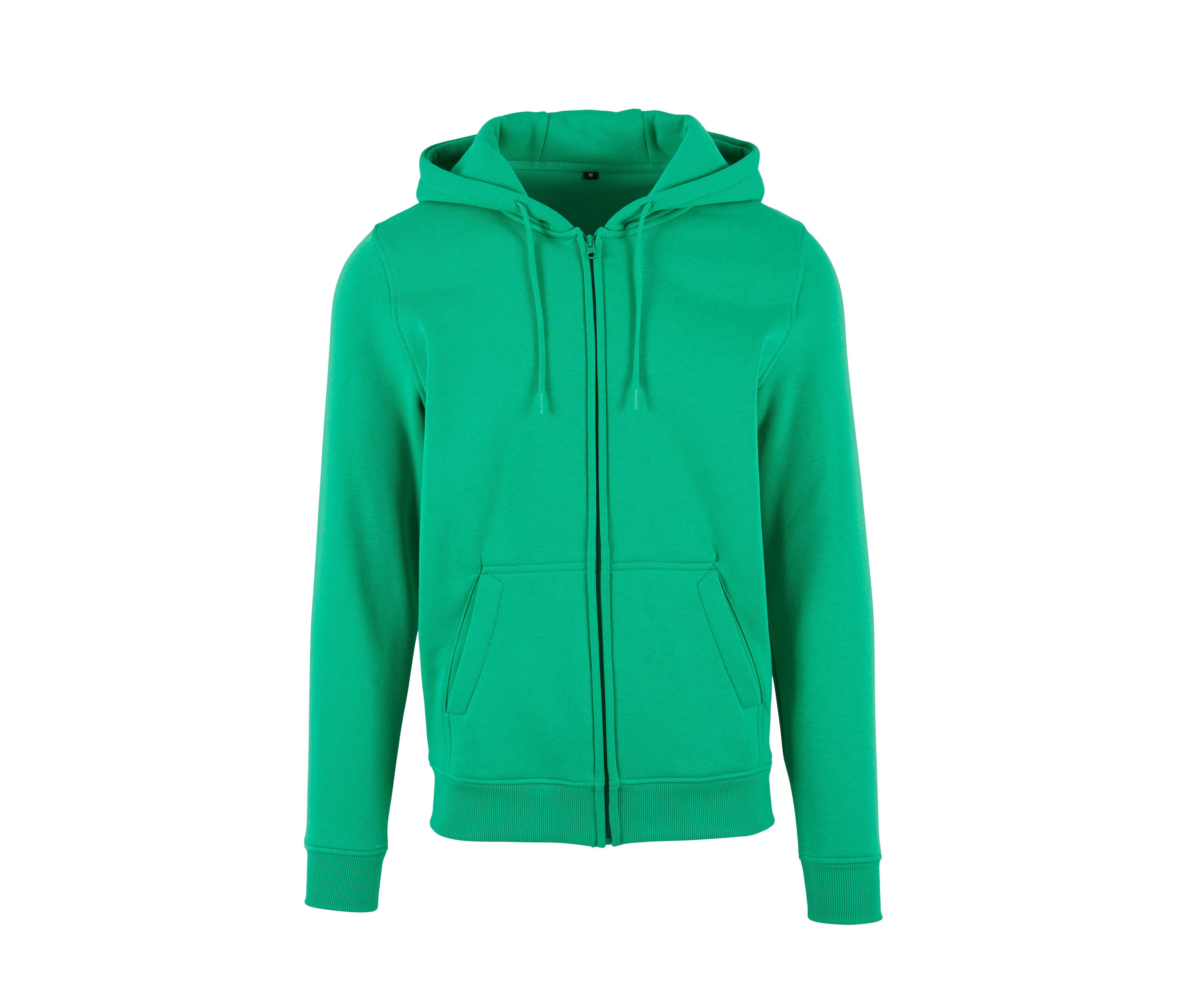 Sweat Zippé Capuche Lourd - Grass Green