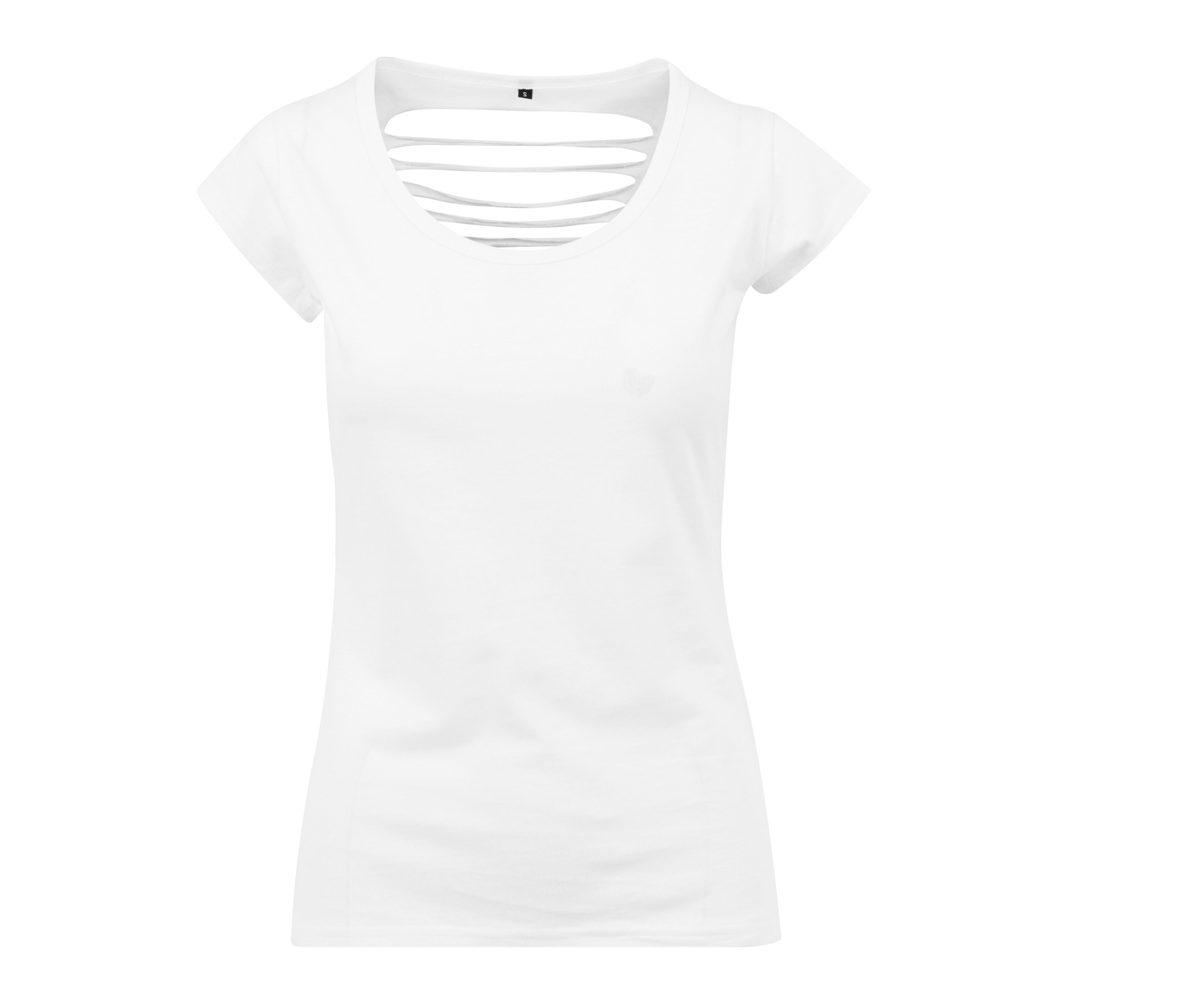 Tee-Shirt Femme Dos Lacéré - White