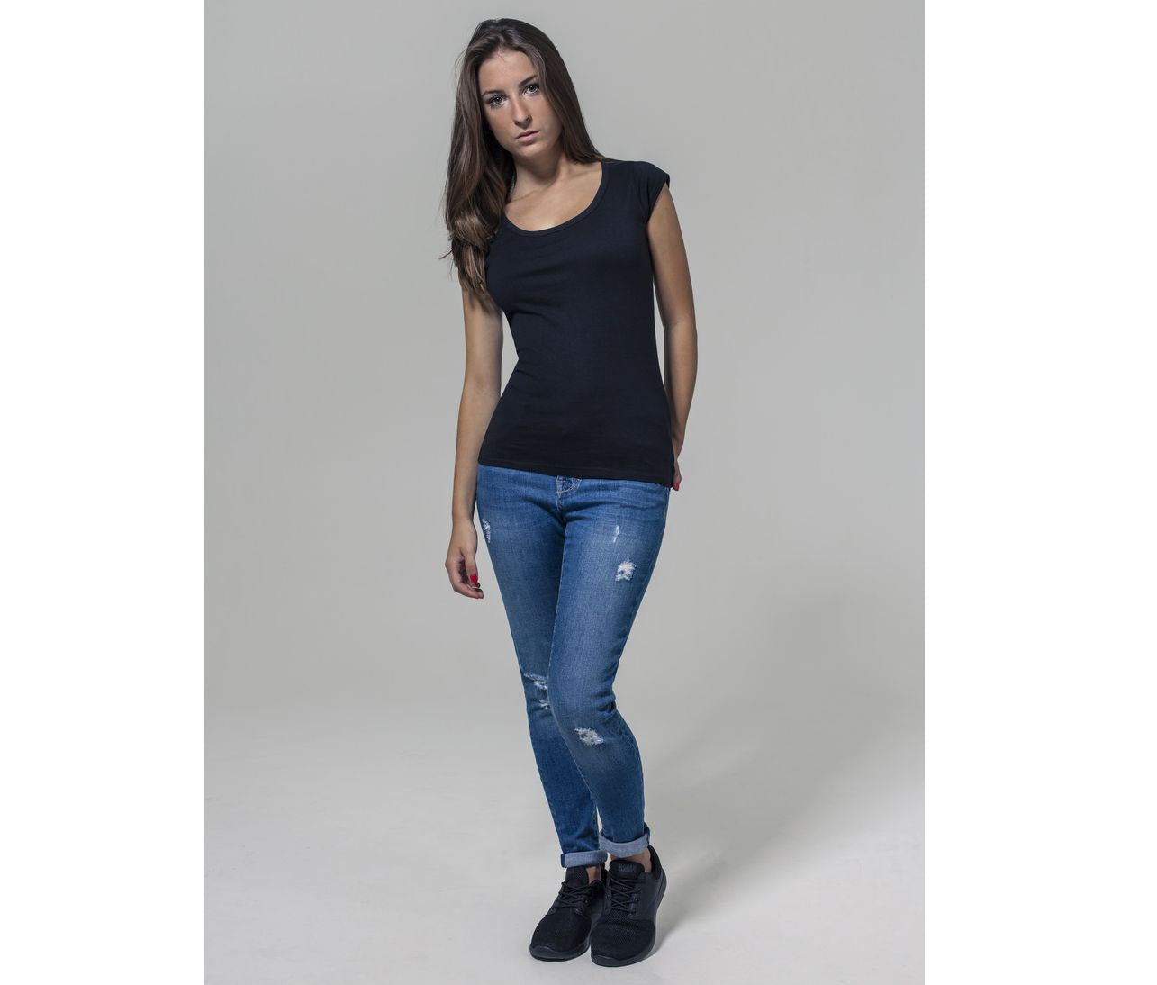 Tee-shirt femme dos lacéré
