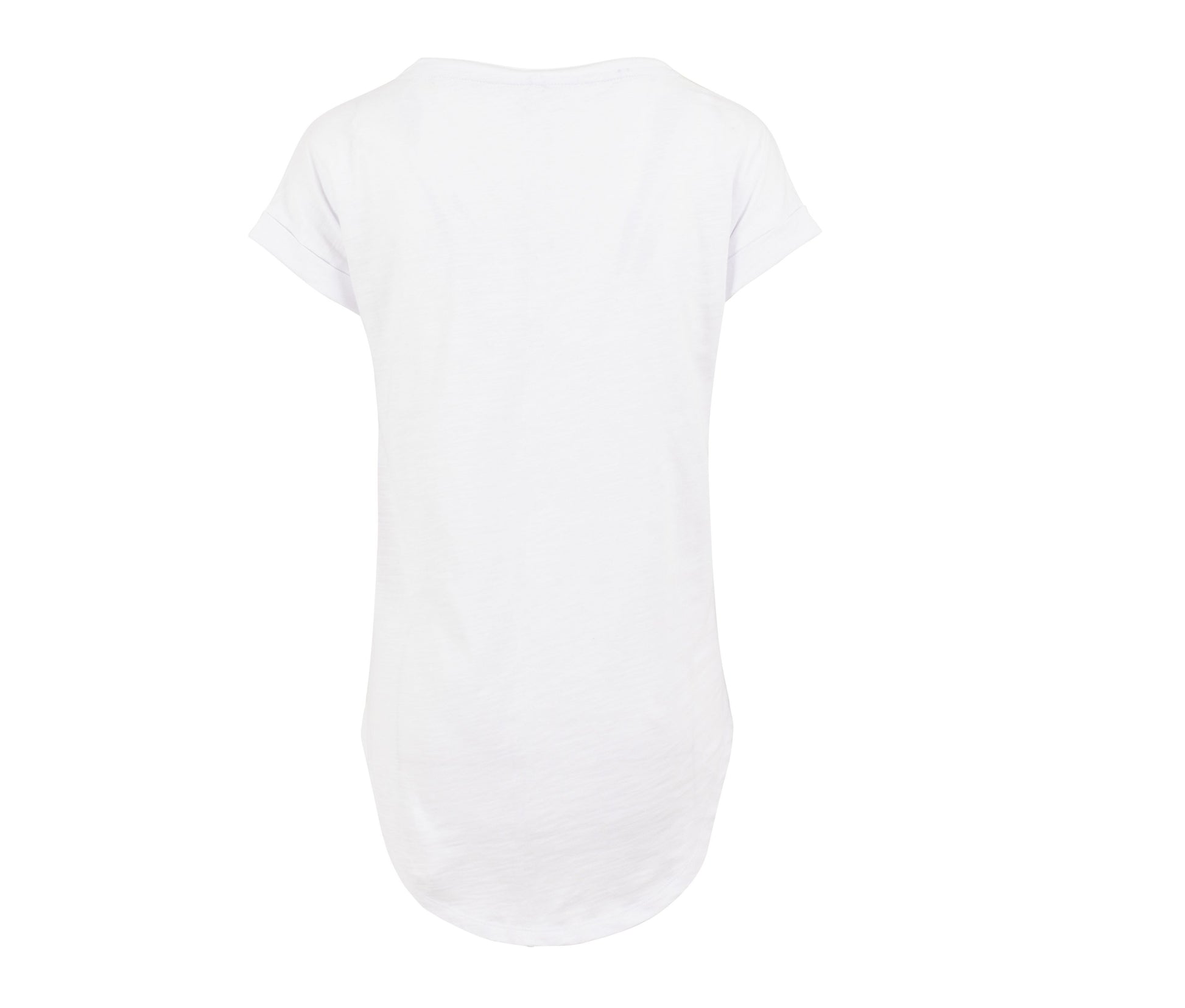 Tee-Shirt Femme Au Dos Rallongé - White