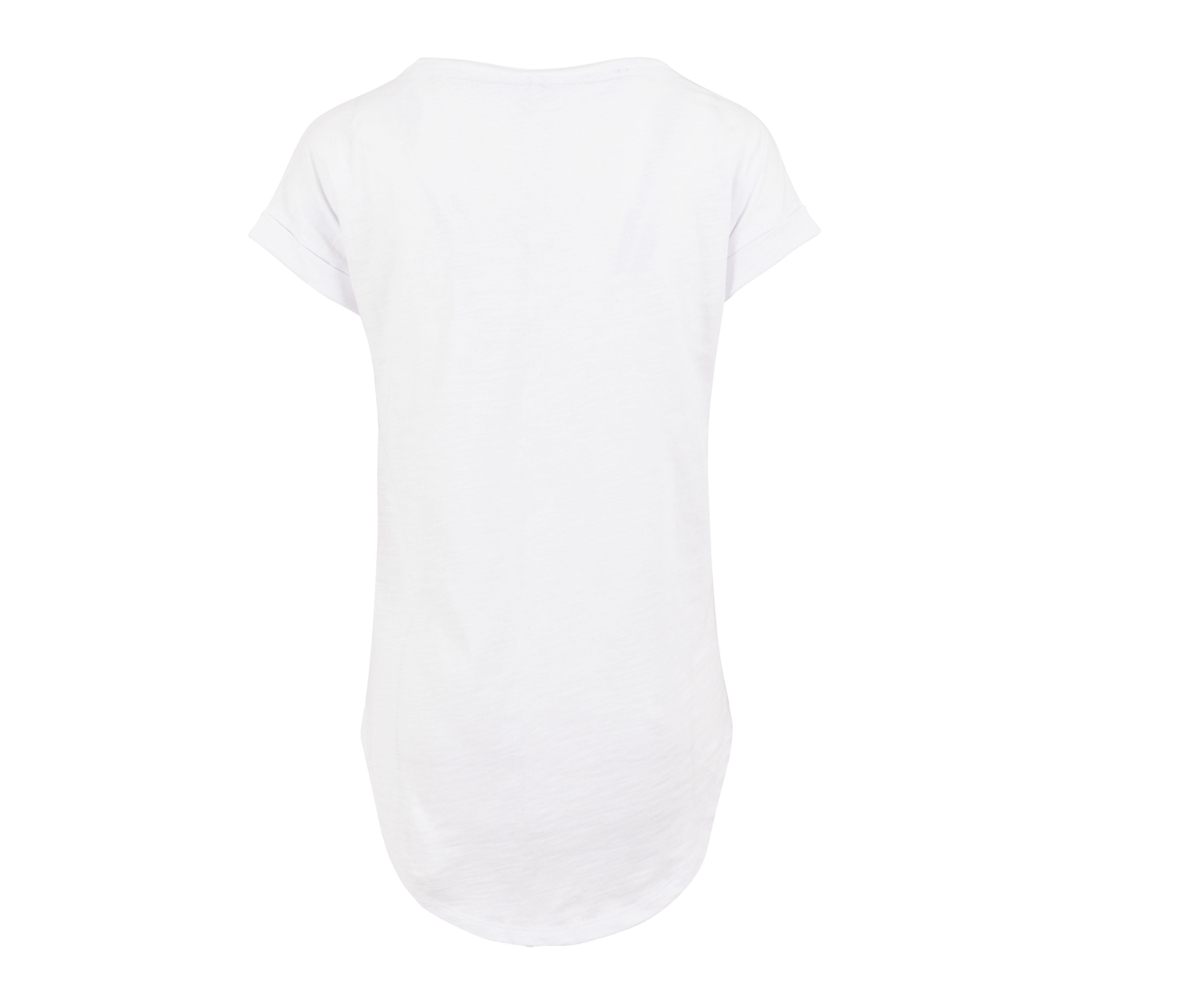 Tee-Shirt Femme Au Dos Rallongé - White