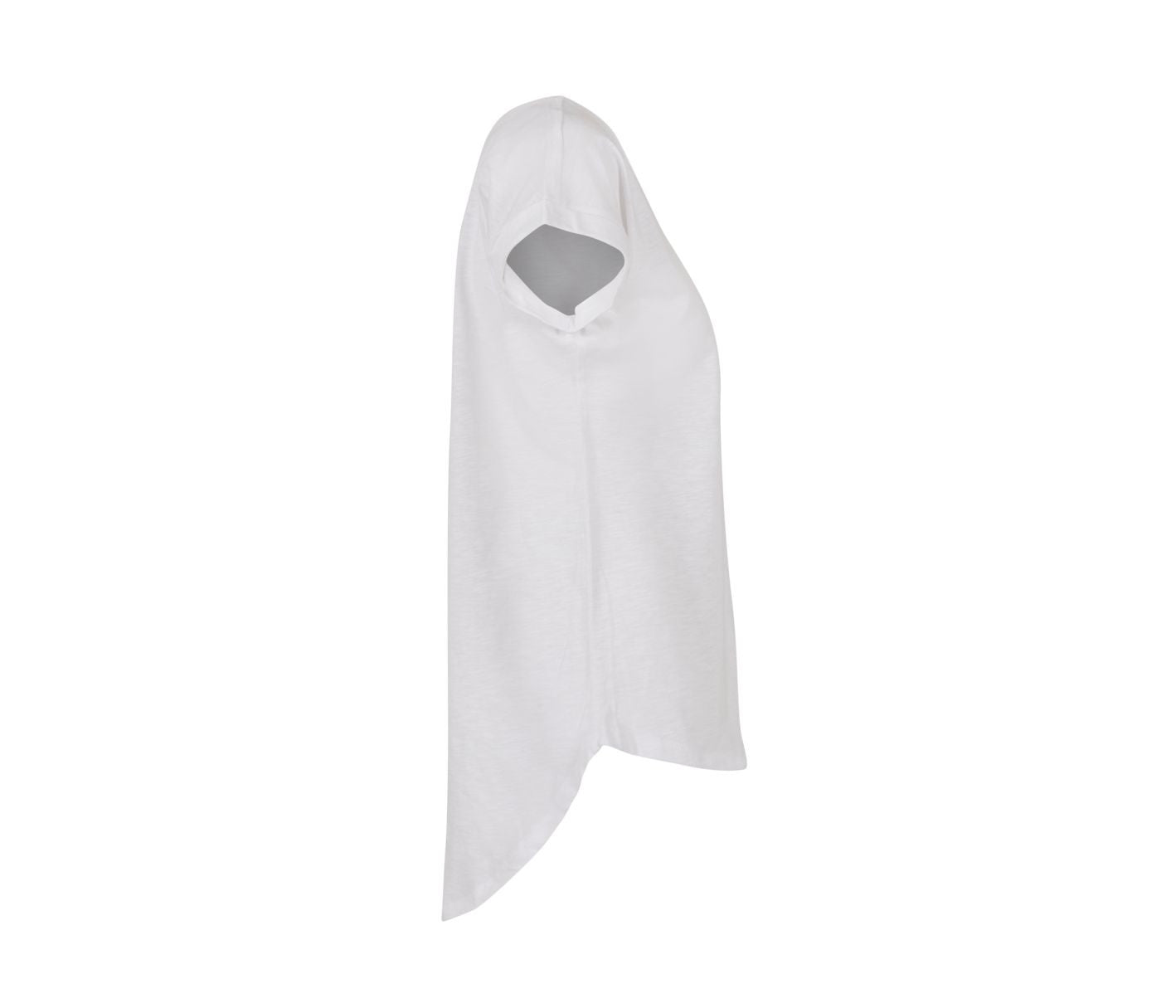Tee-Shirt Femme Au Dos Rallongé - White