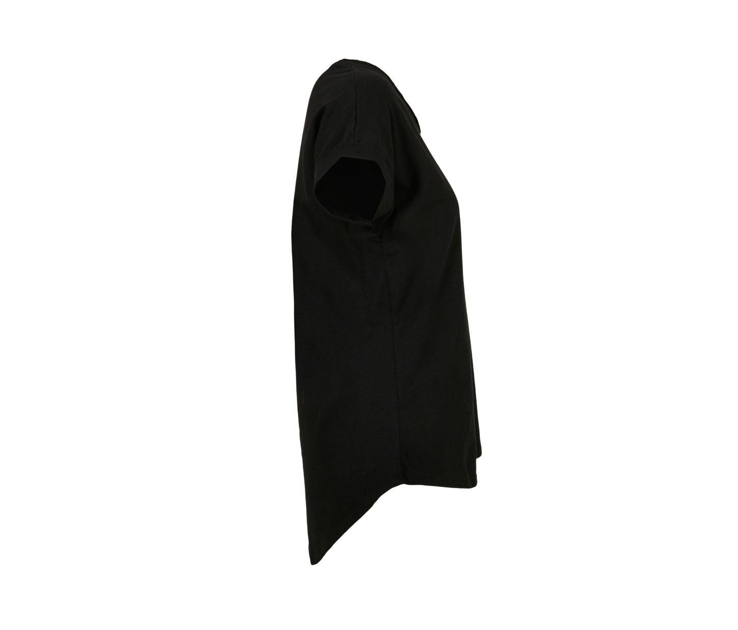 Tee-Shirt Femme Au Dos Rallongé - Black