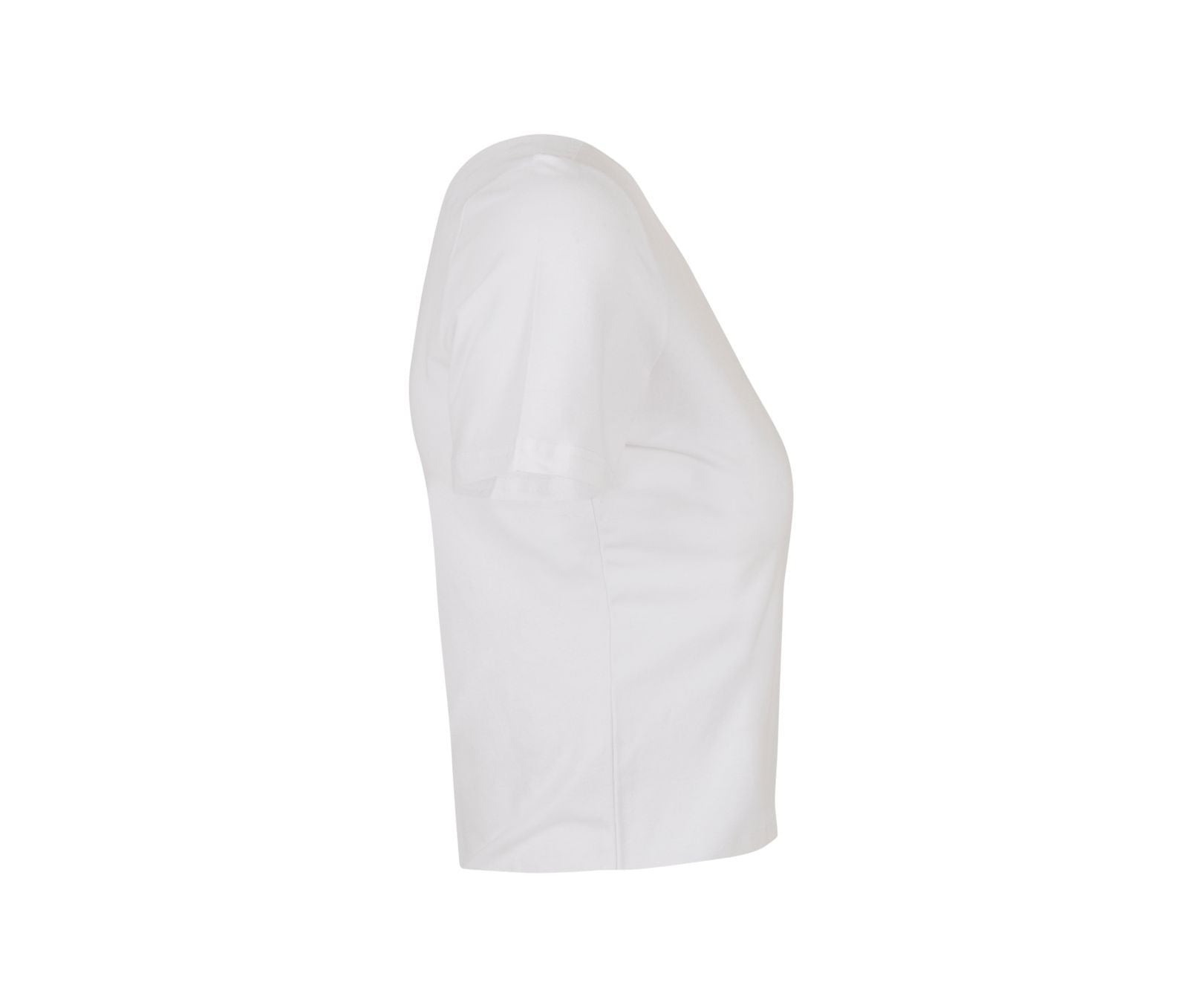 Tee-Shirt Femme "cropped" - White