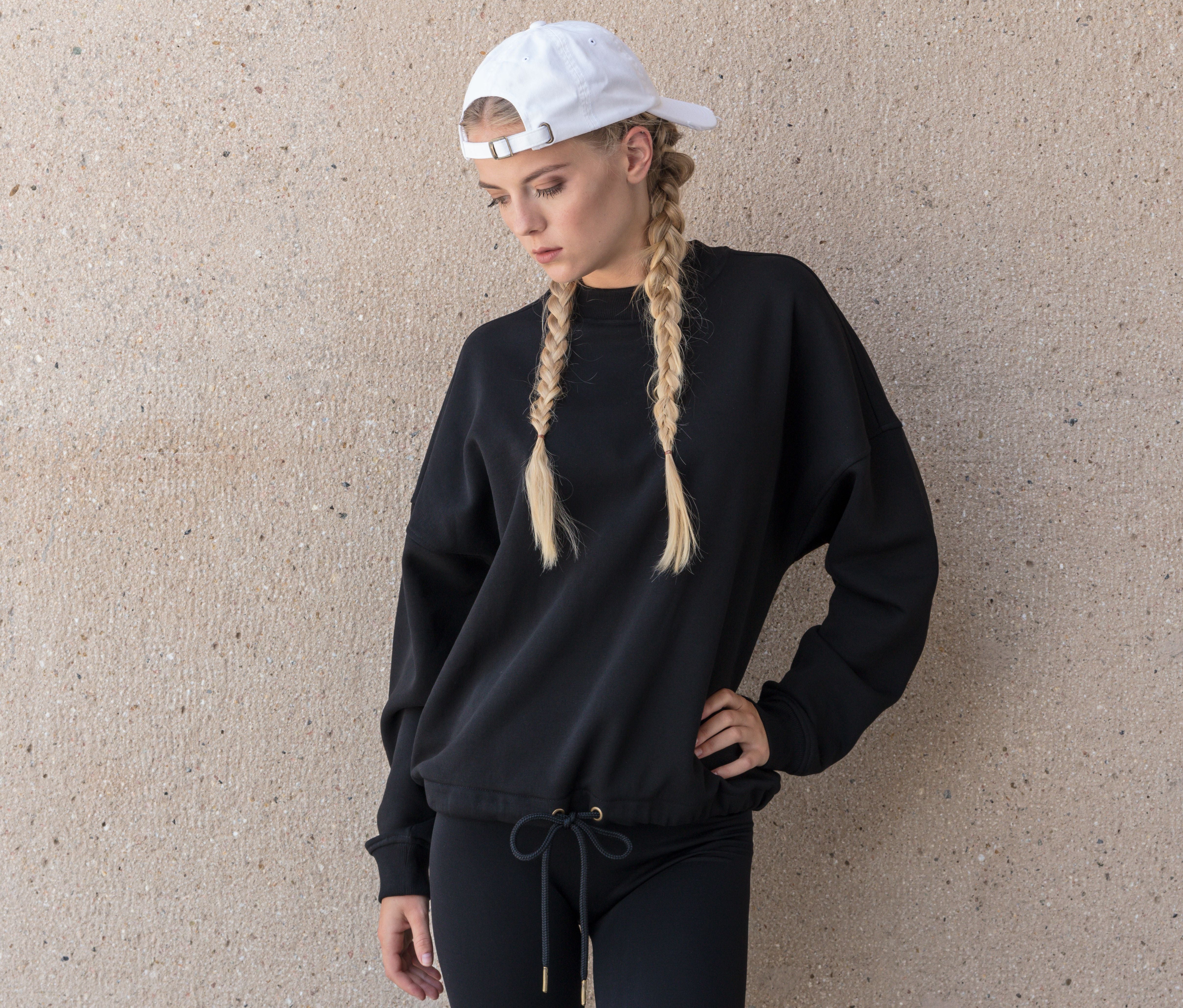 Sweat femme oversize col rond