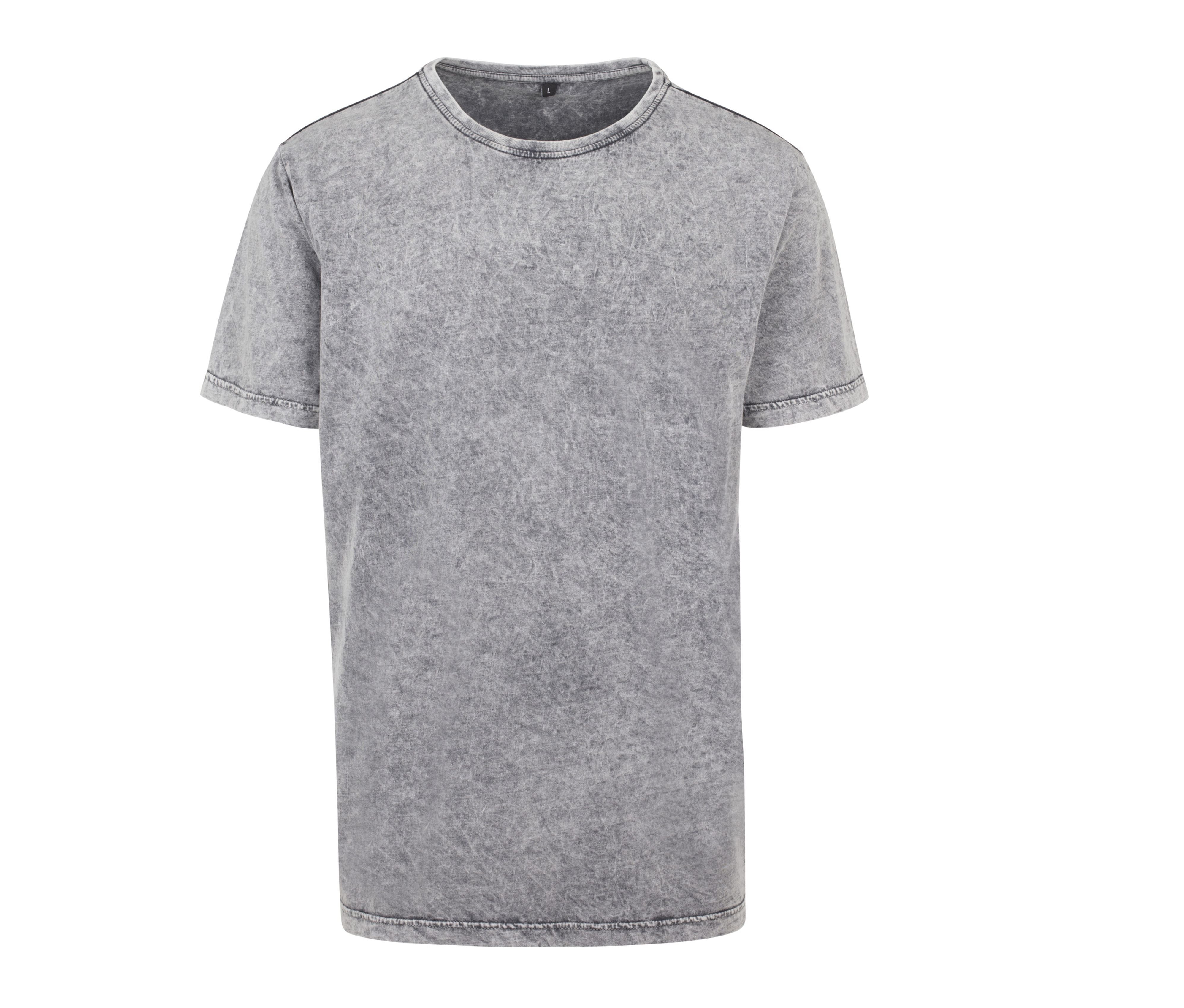 Tee-Shirt Homme Délavé - Grey/black
