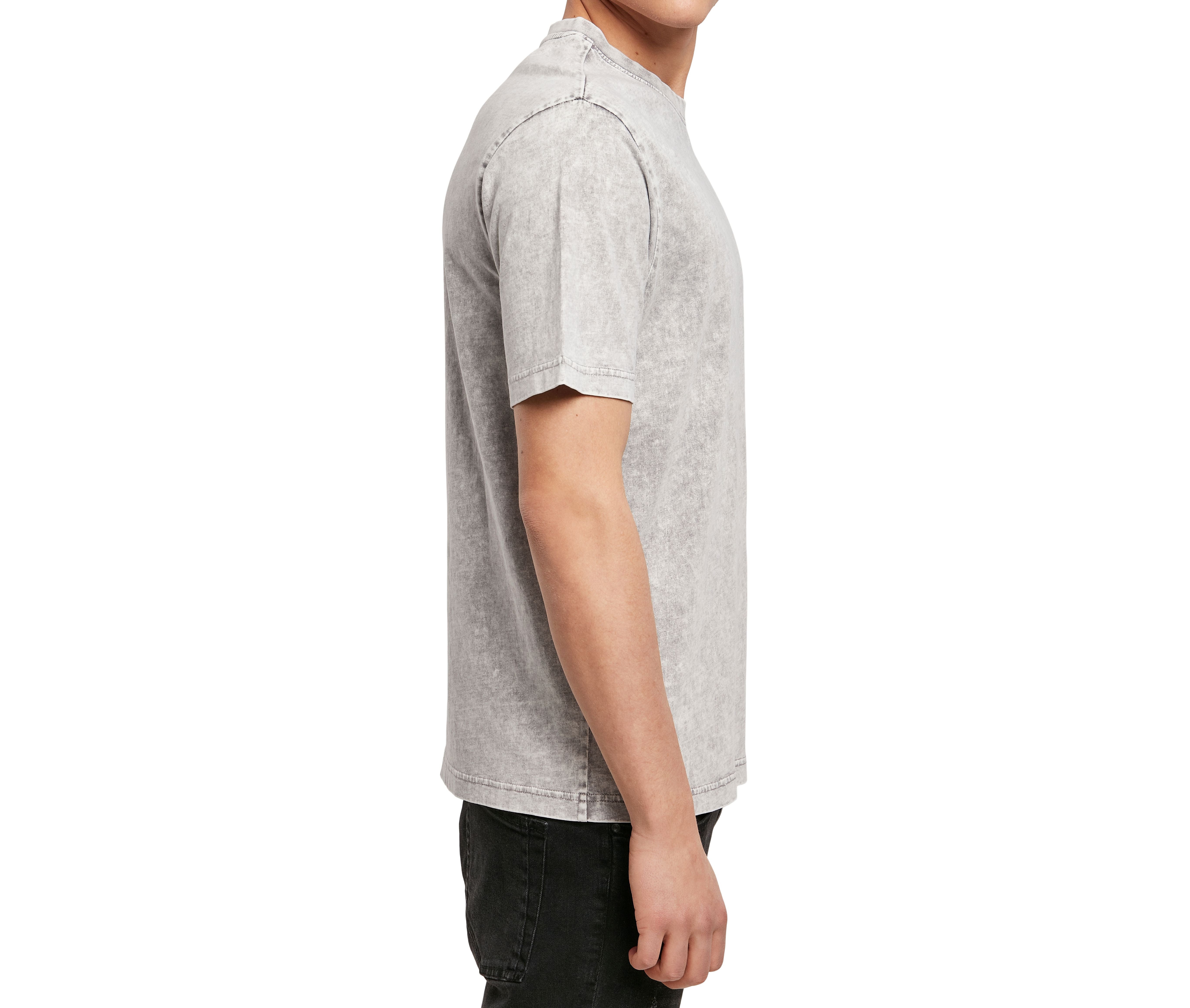 Tee-Shirt Homme Délavé - Grey/black