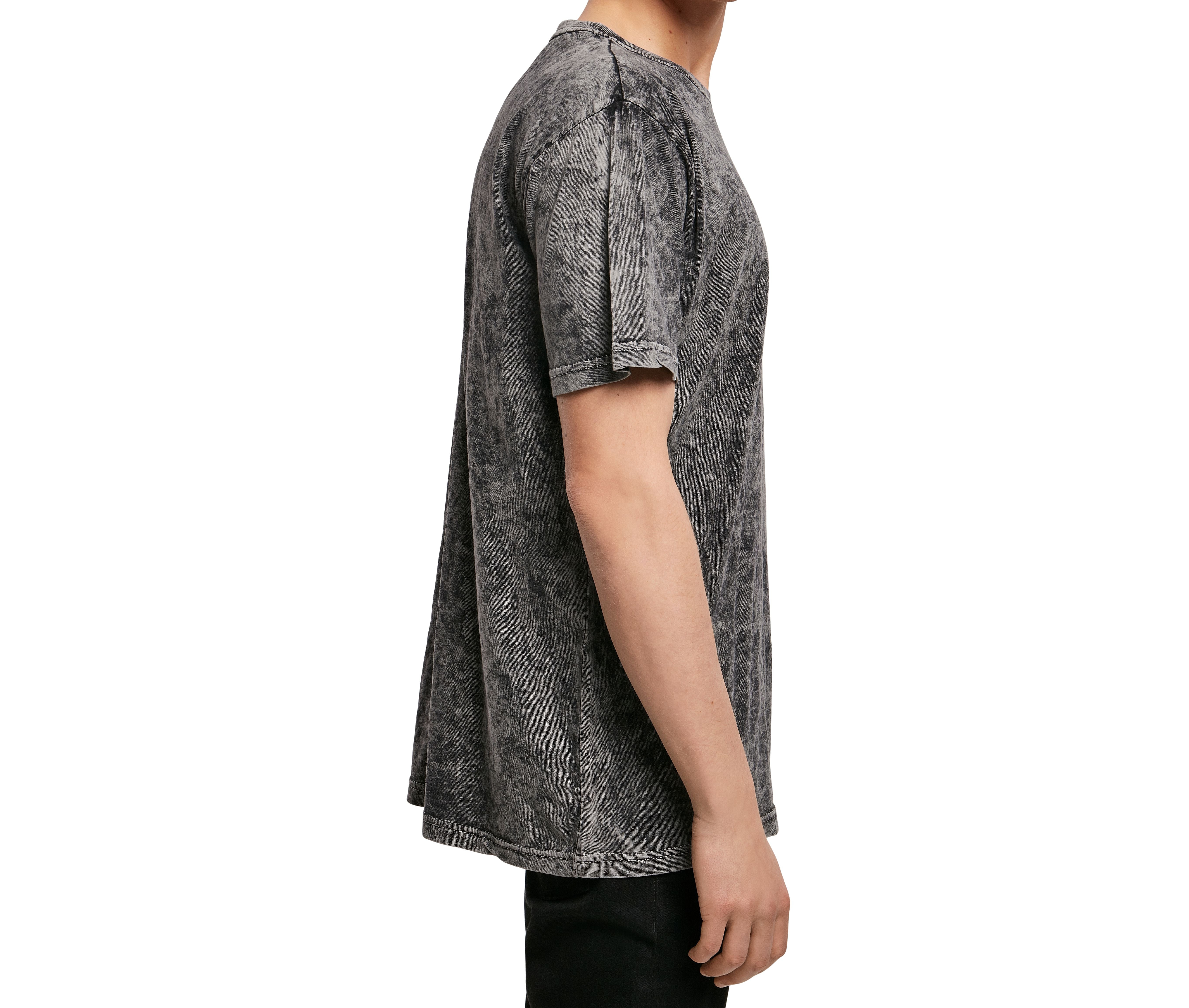Tee-Shirt Homme Délavé - Dark Grey/white