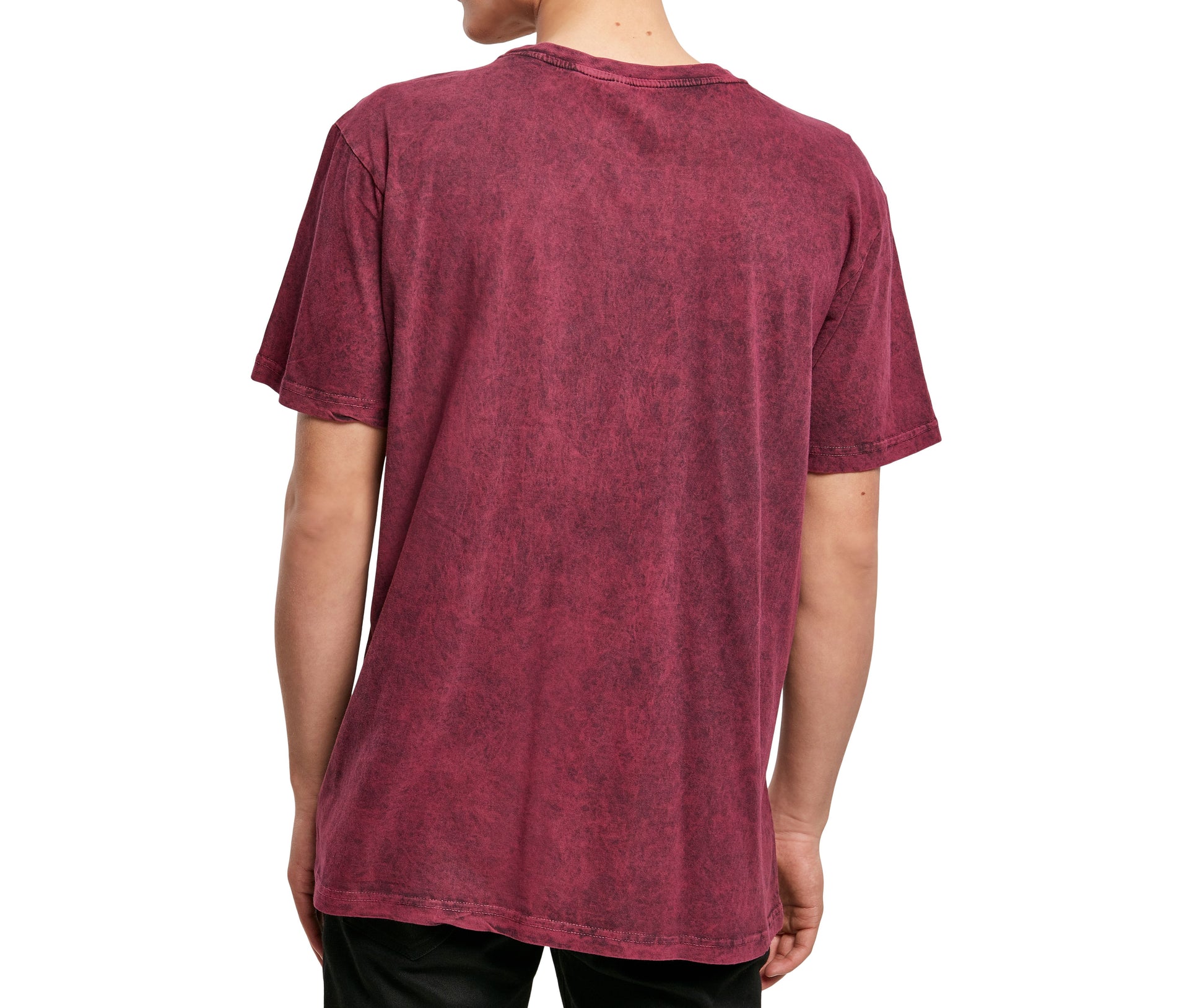Tee-Shirt Homme Délavé - Berry Black