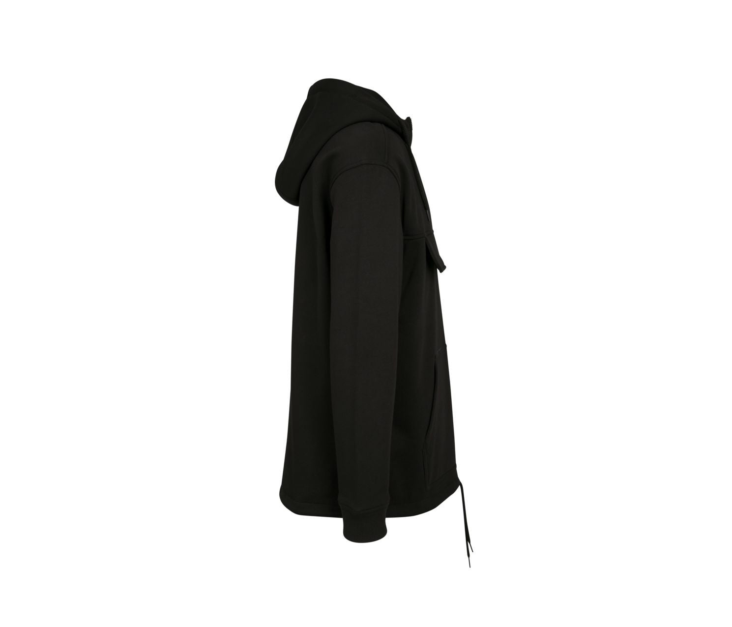 Sweat Homme à Capuche Col Zippé - Black