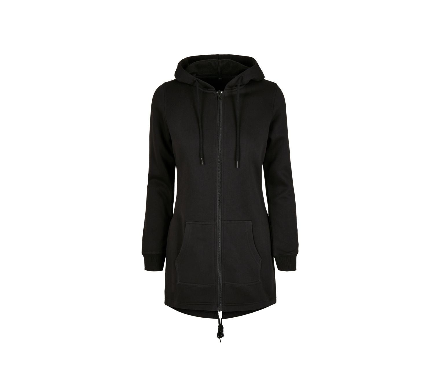 Long Sweat Zippé à Capuche - Black