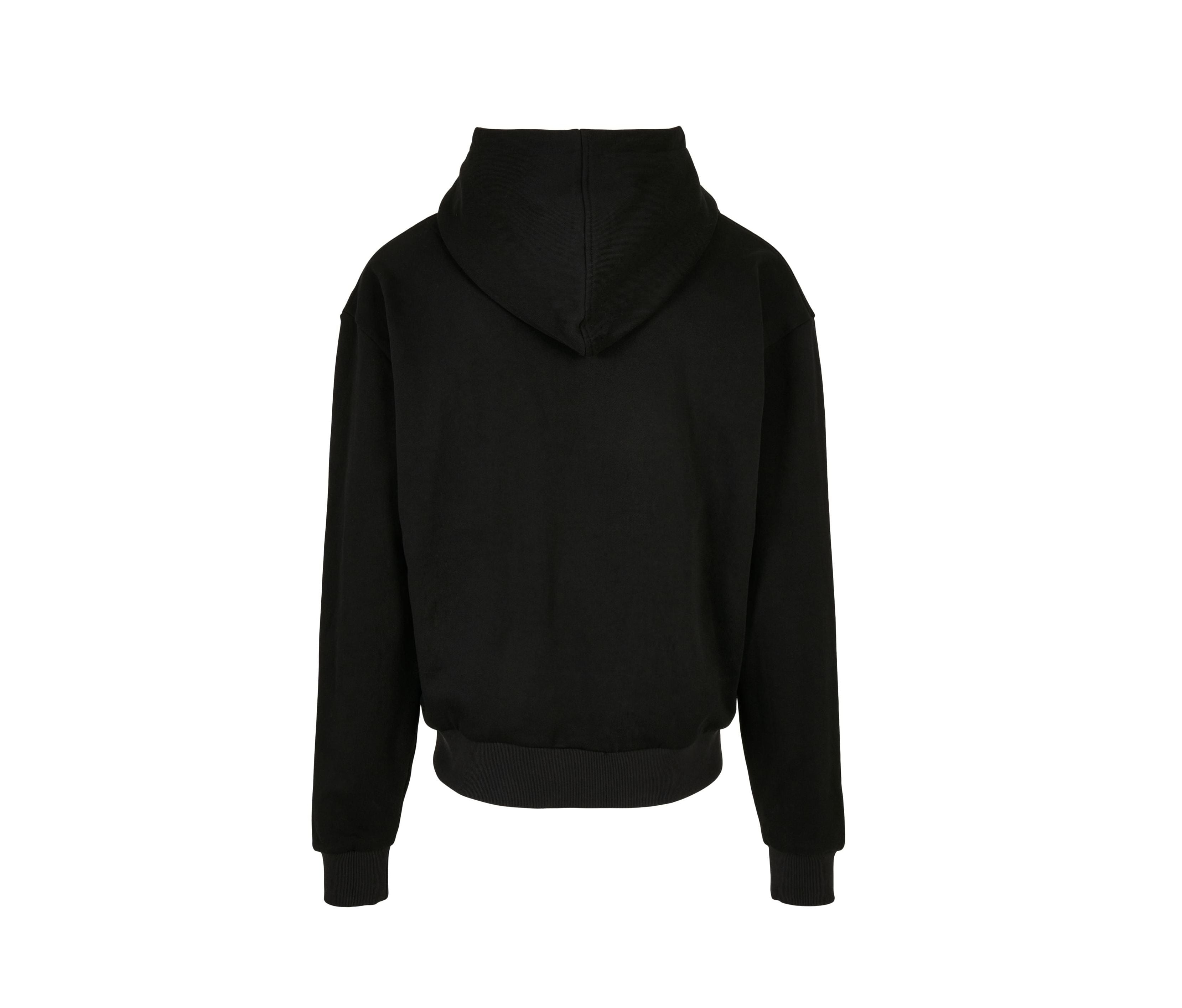 Sweat Zippé à Capuche Très Lourd - Black