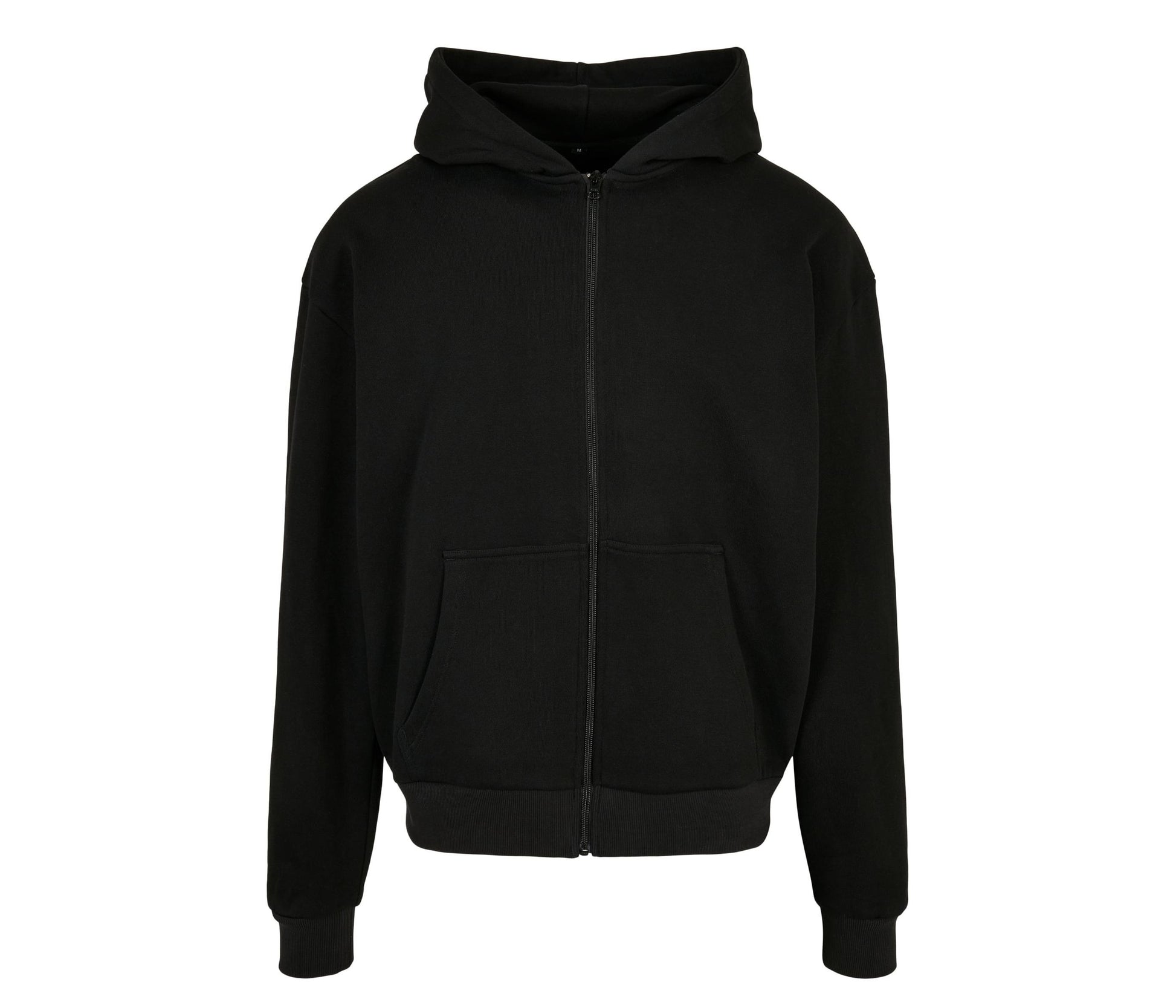Sweat Zippé à Capuche Très Lourd - Black