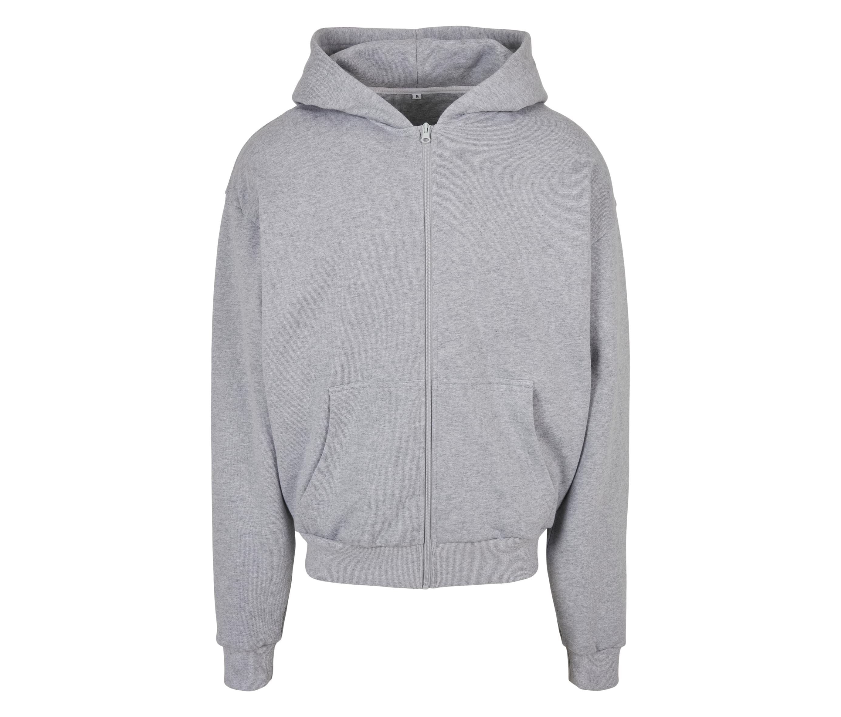 Sweat Zippé à Capuche Très Lourd - Heather Grey