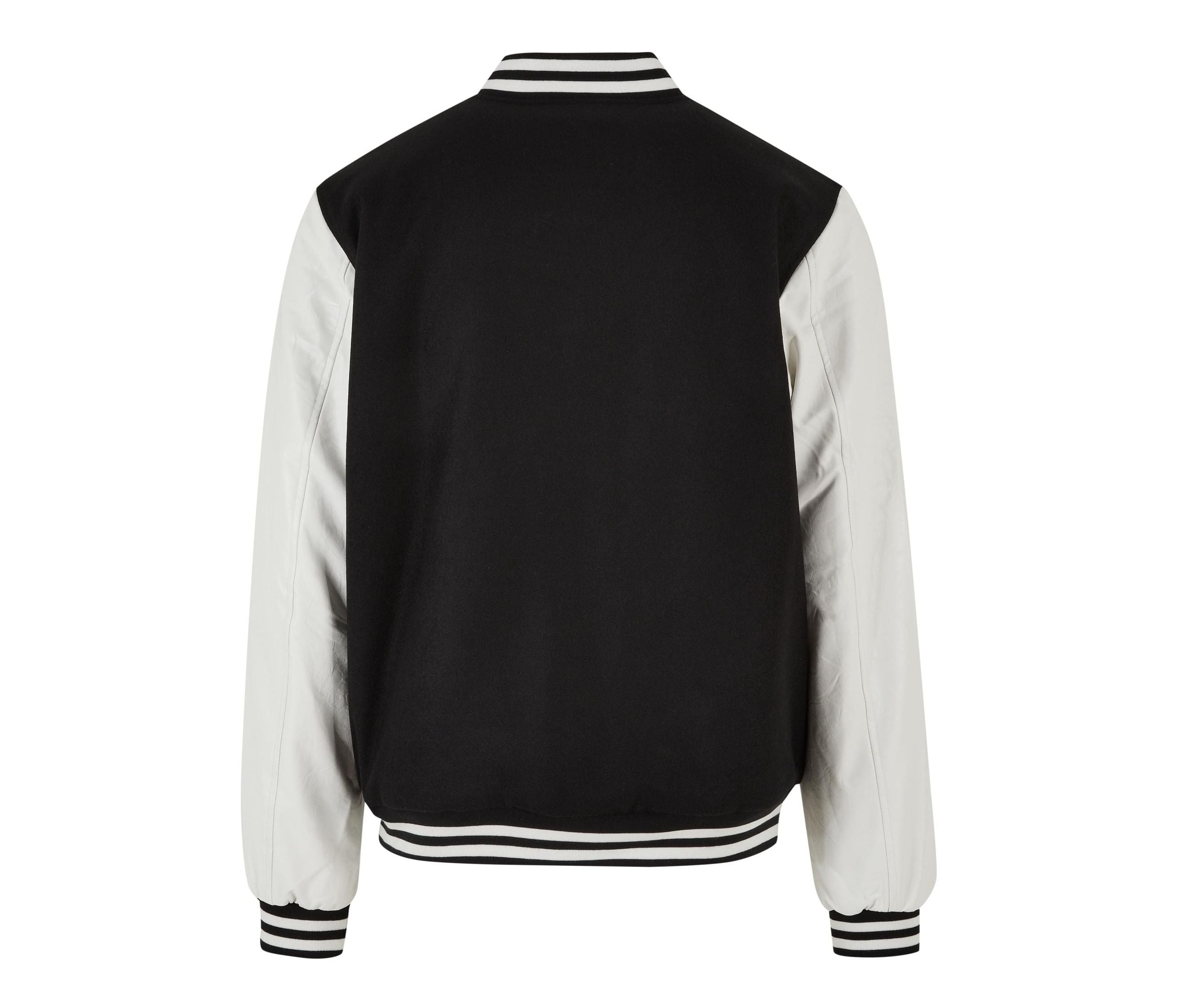 Veste Baseball en Simili Cuir - Black/white