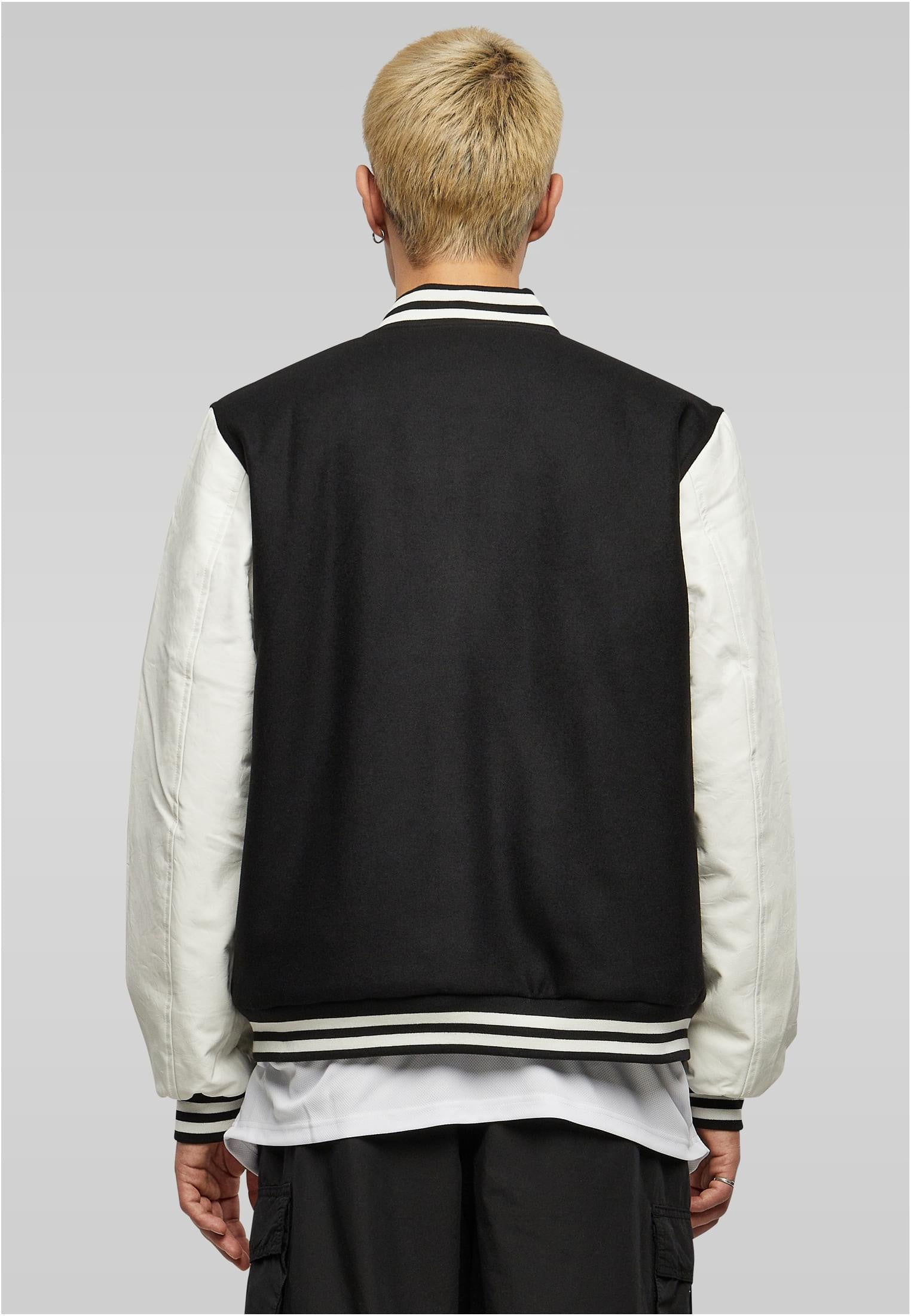 Veste baseball en simili cuir