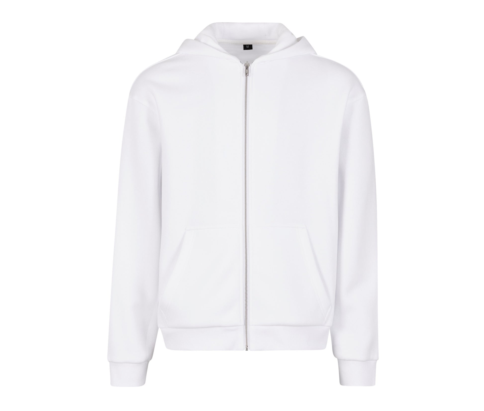 Fluffy Zip Hoody - White