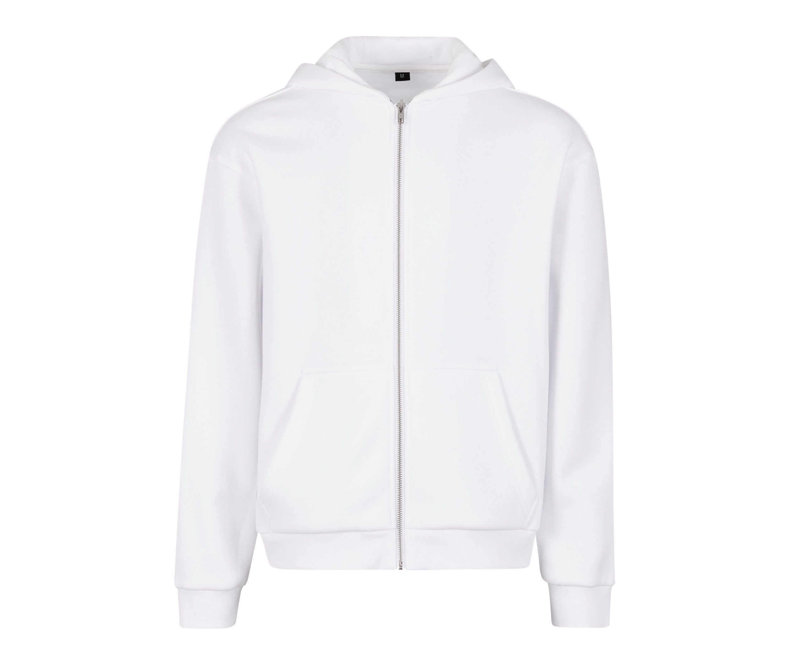 Fluffy Zip Hoody - White