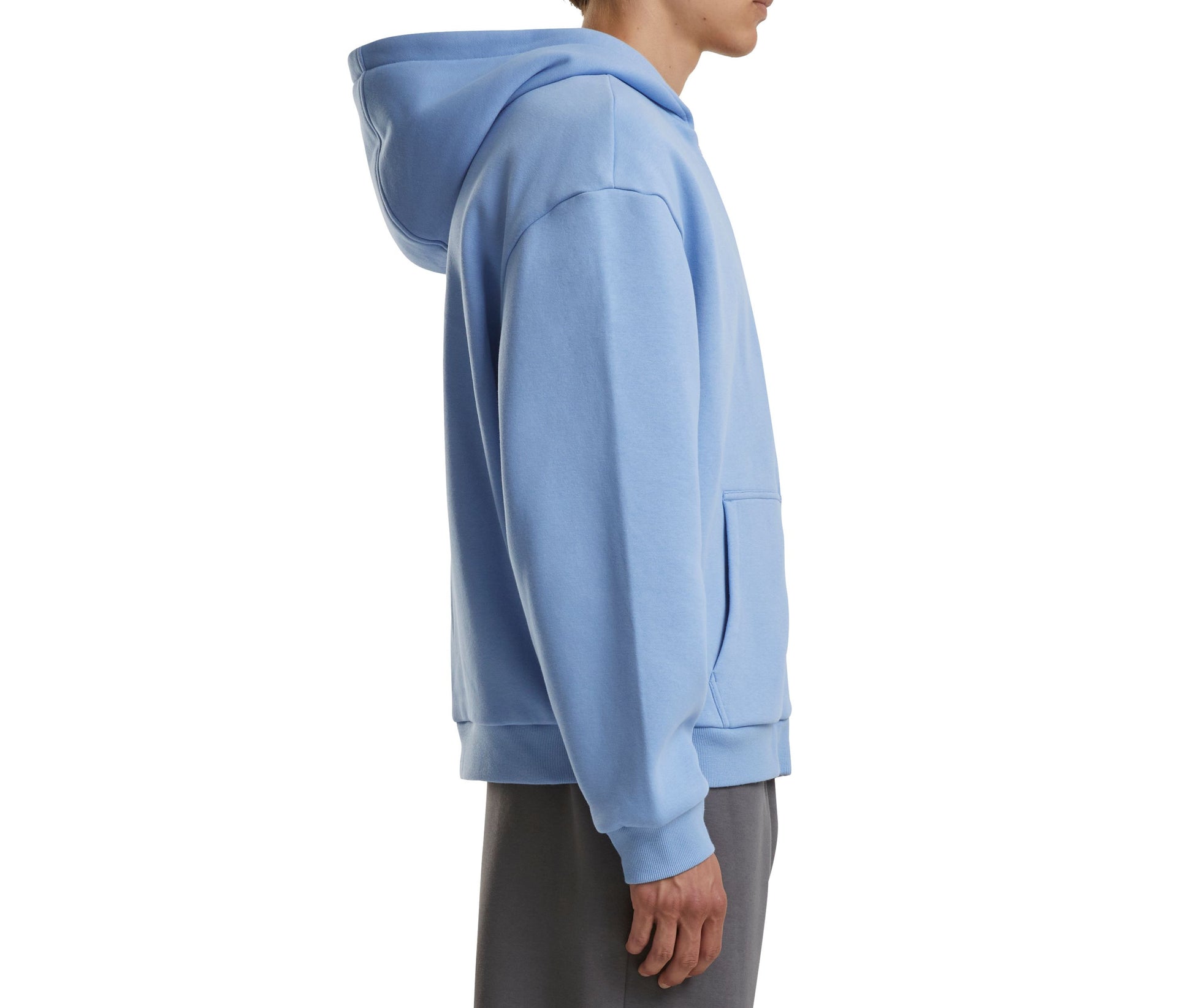 Fluffy Zip Hoody - Powder Blue