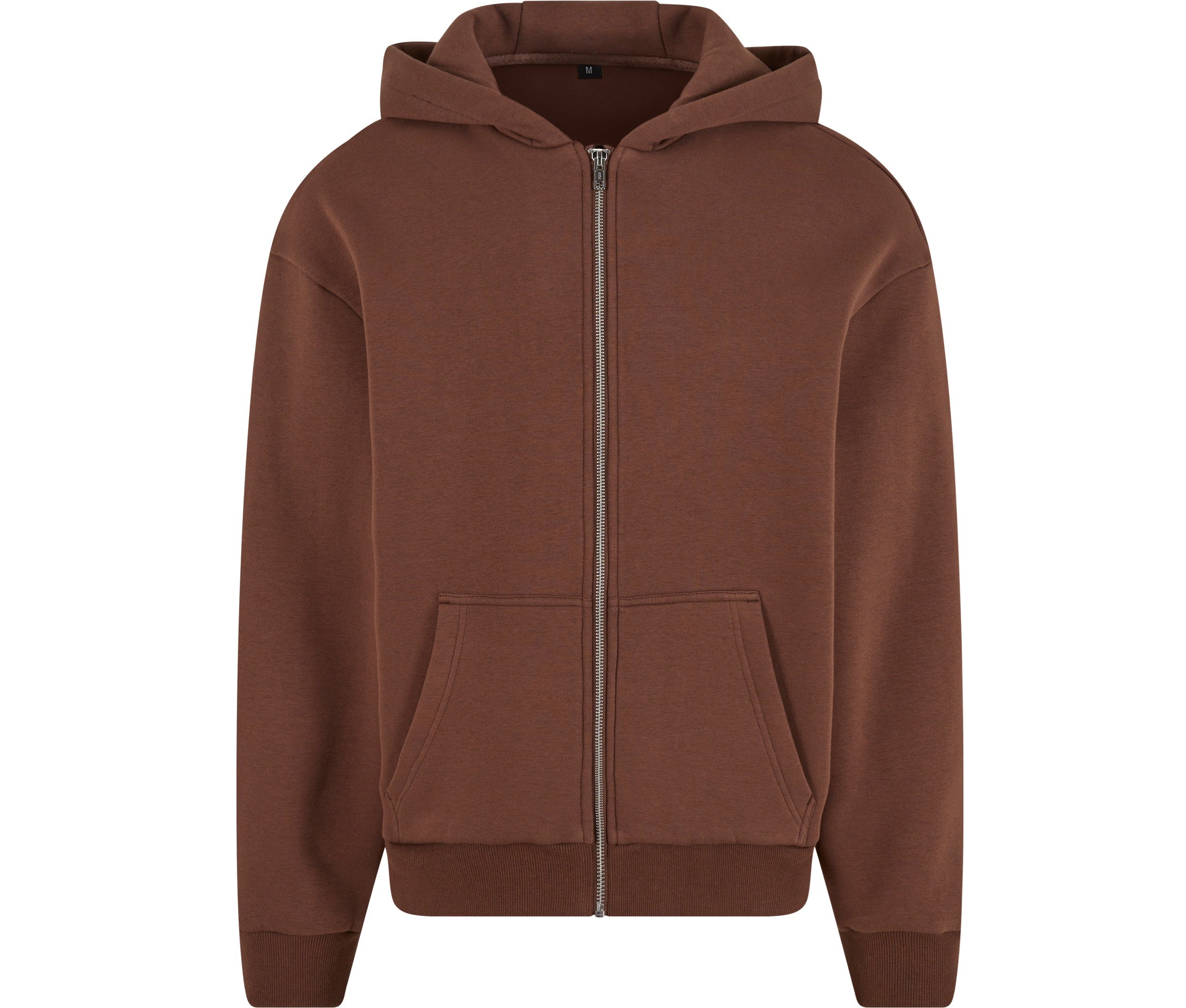 Fluffy Zip Hoody - Chocolate Brown