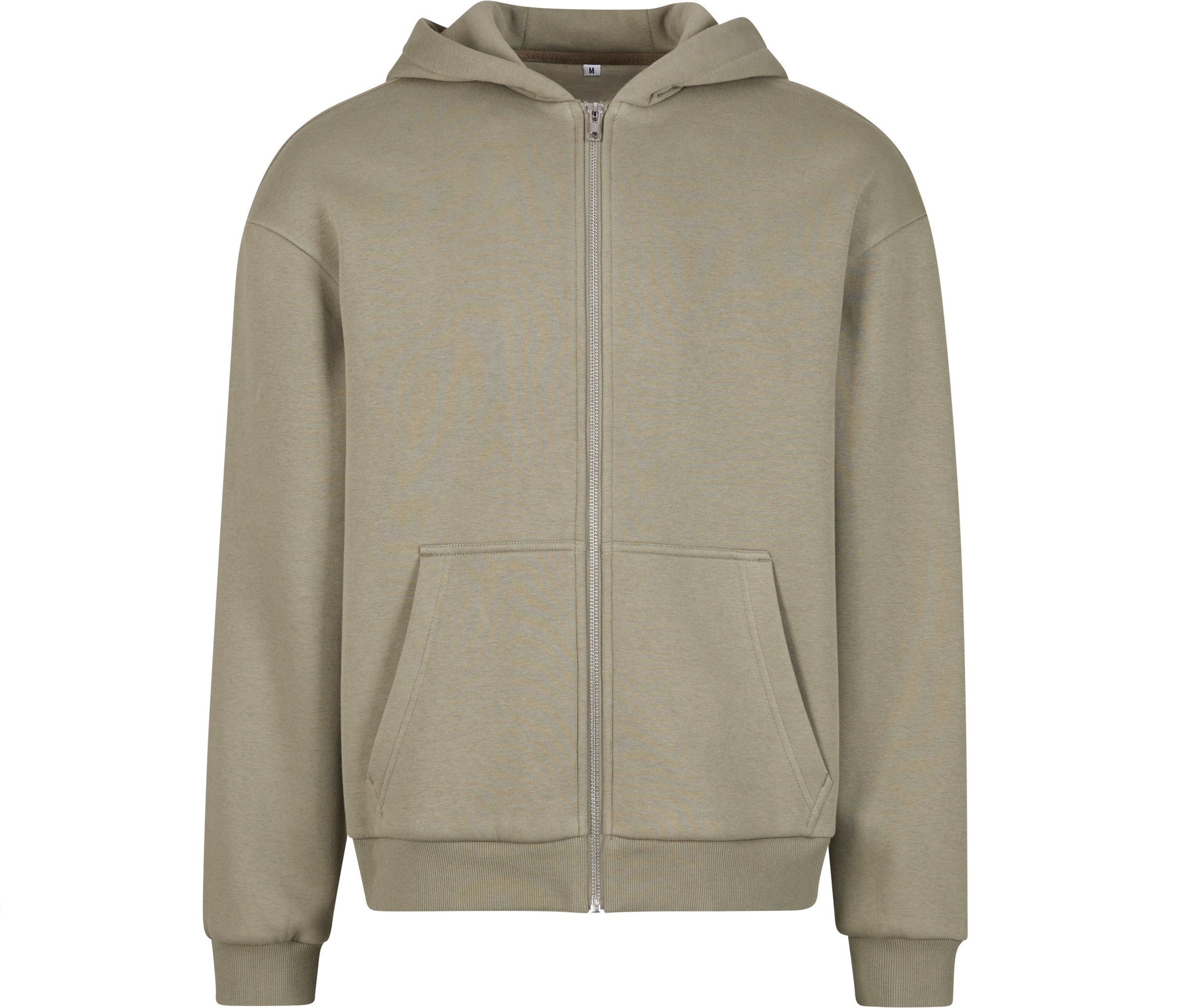 Fluffy Zip Hoody - Pale Olive