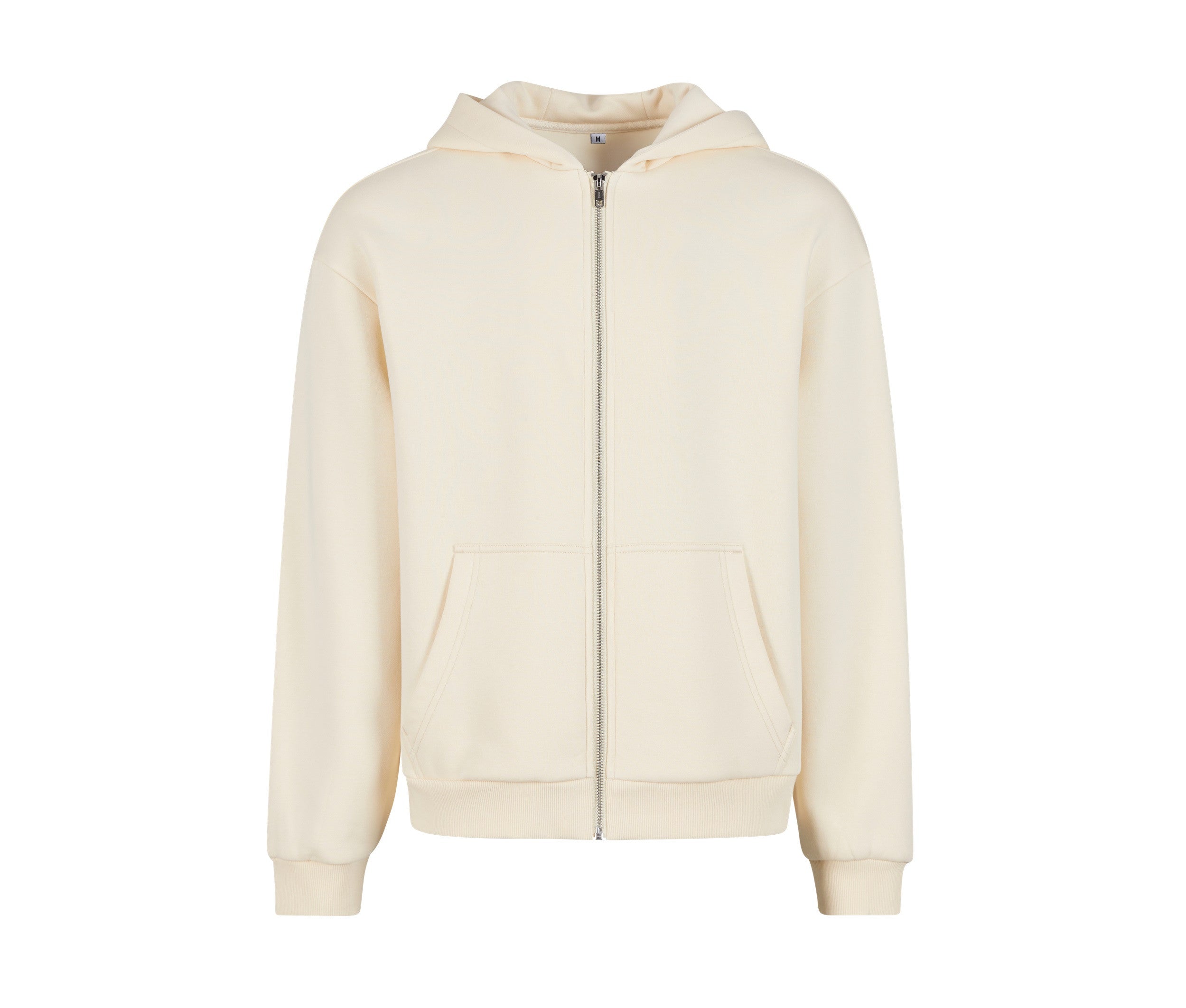 Fluffy Zip Hoody - White Sand