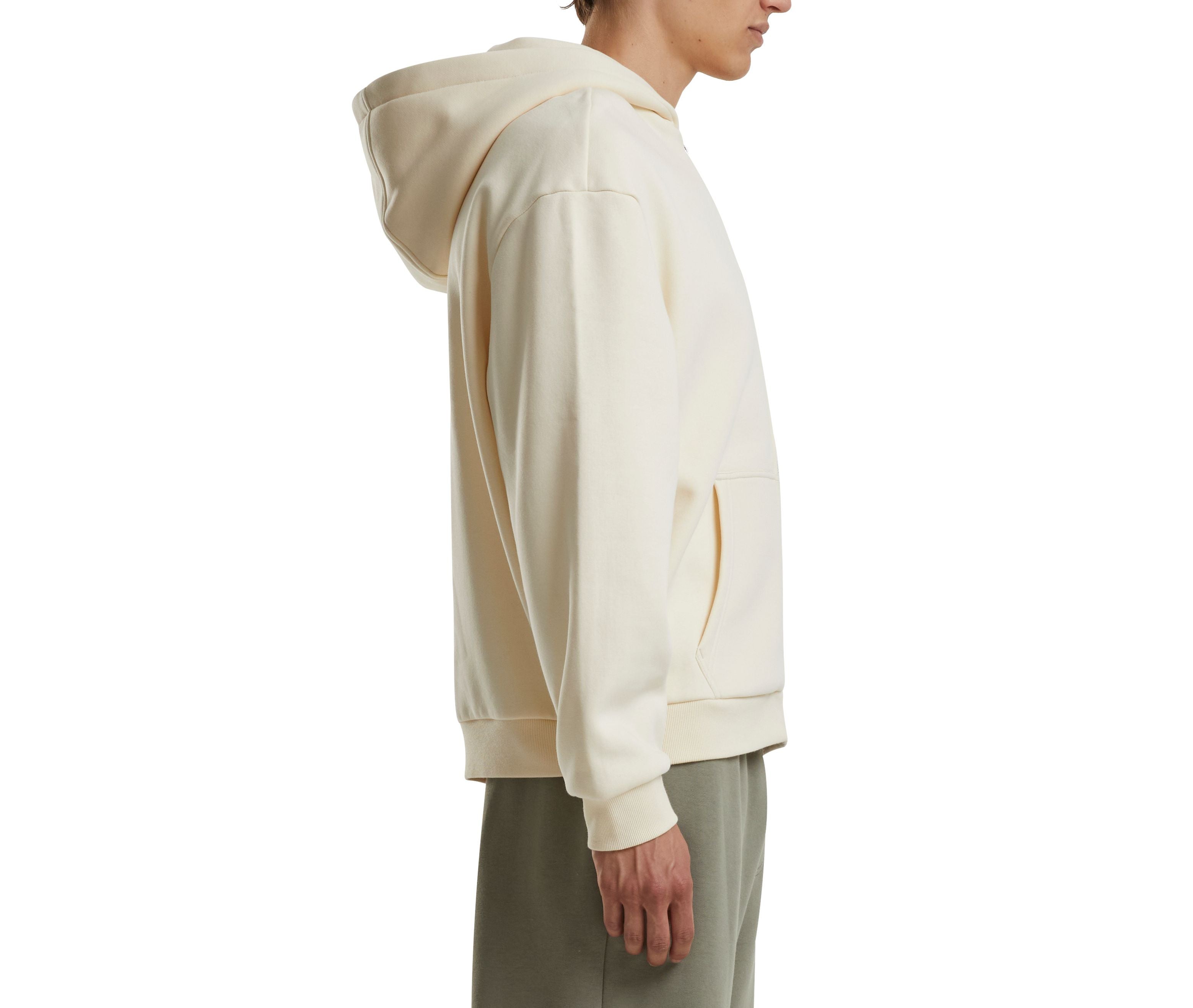 Fluffy Zip Hoody - White Sand