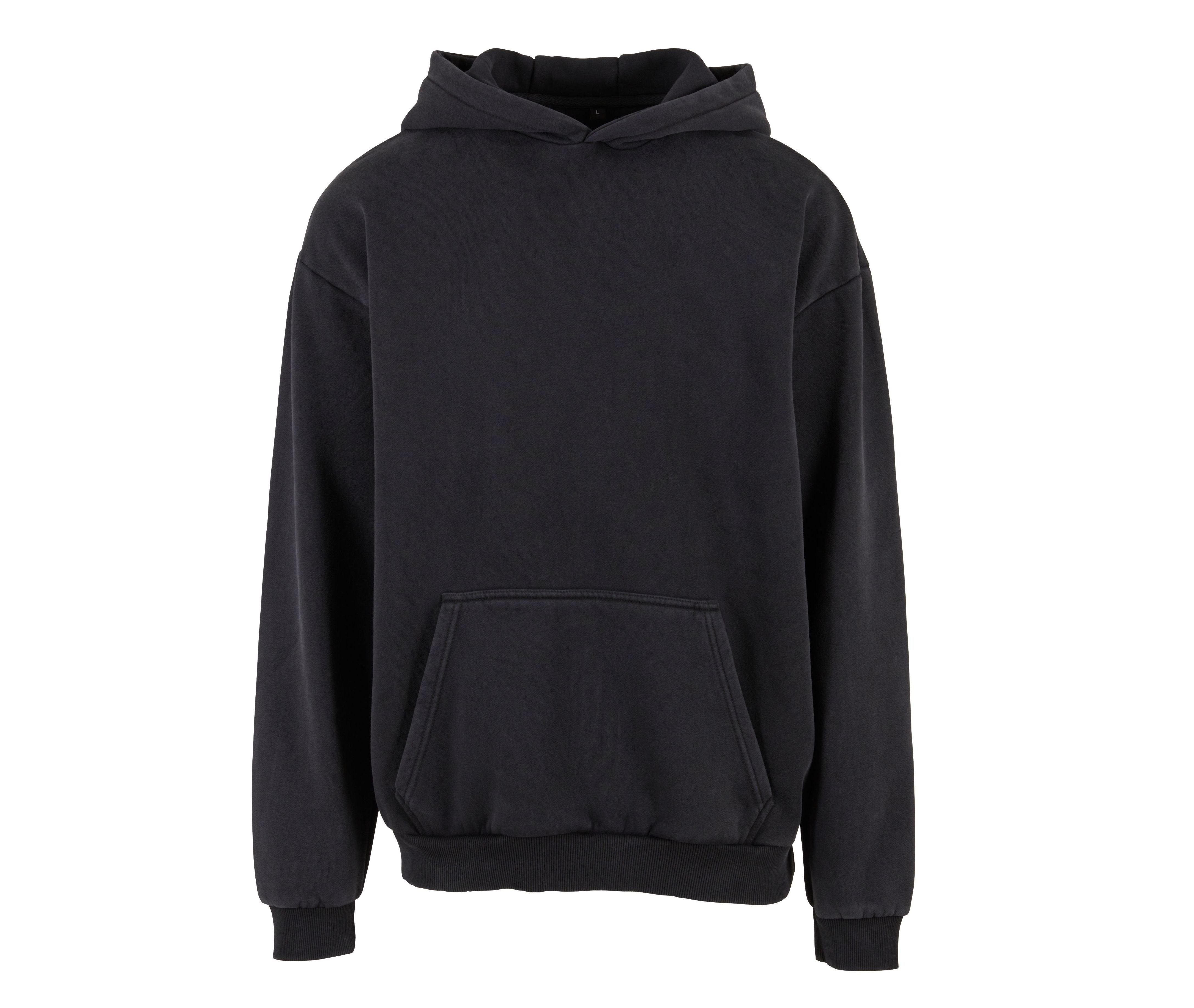 Sweat à Capuche Lourd Délavé - Black