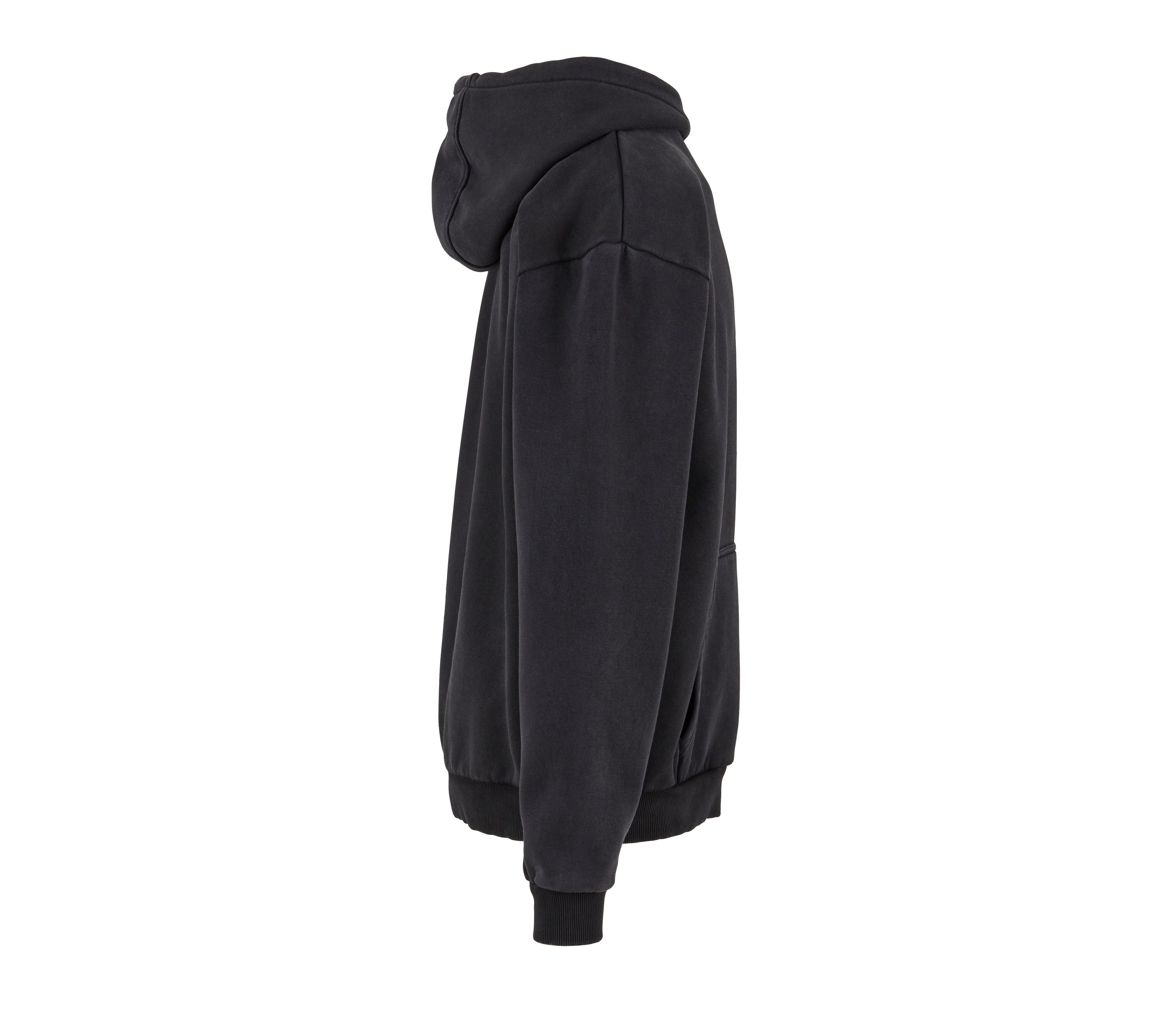 Sweat à Capuche Lourd Délavé - Black