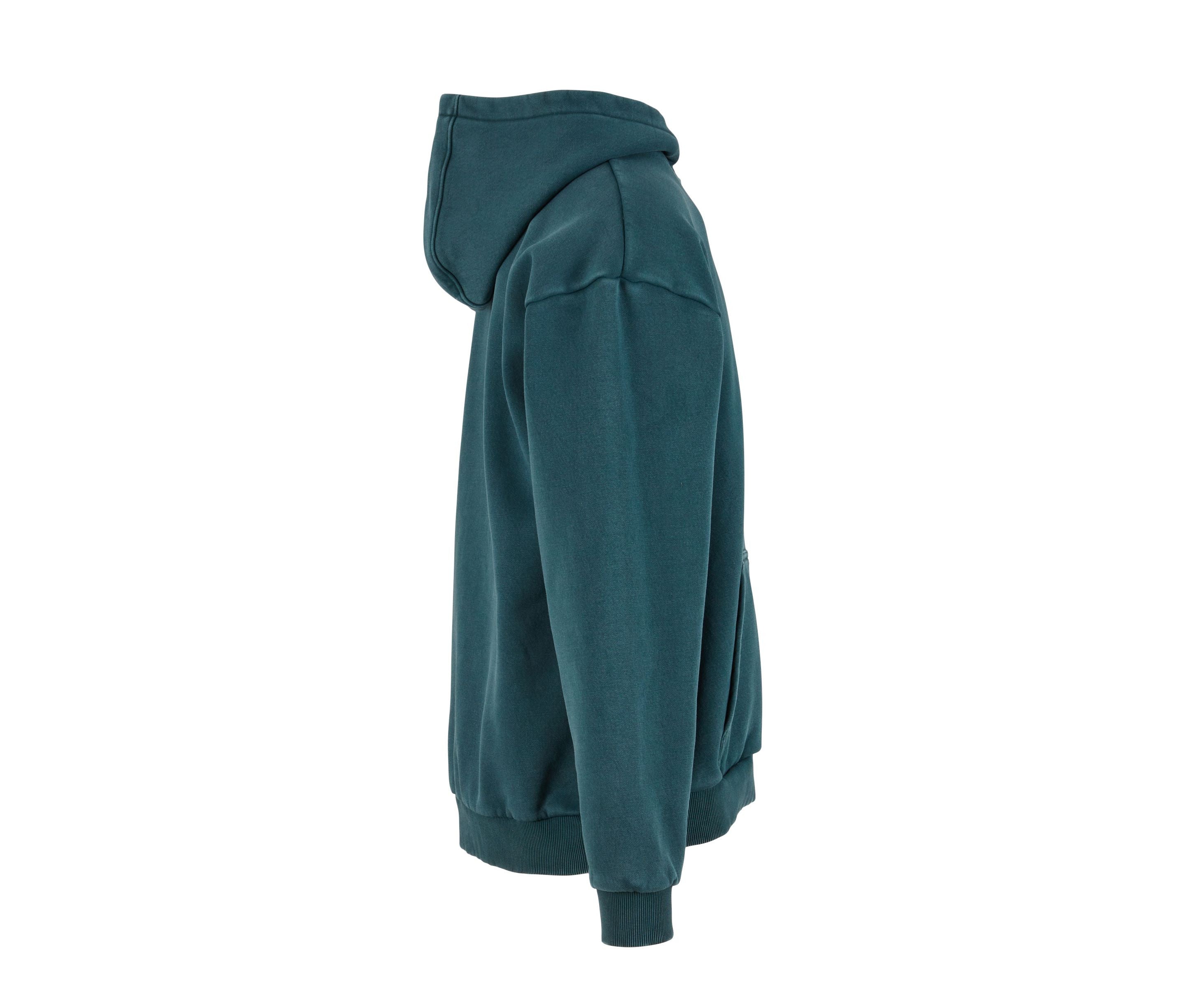 Sweat à Capuche Lourd Délavé - Bottle Green