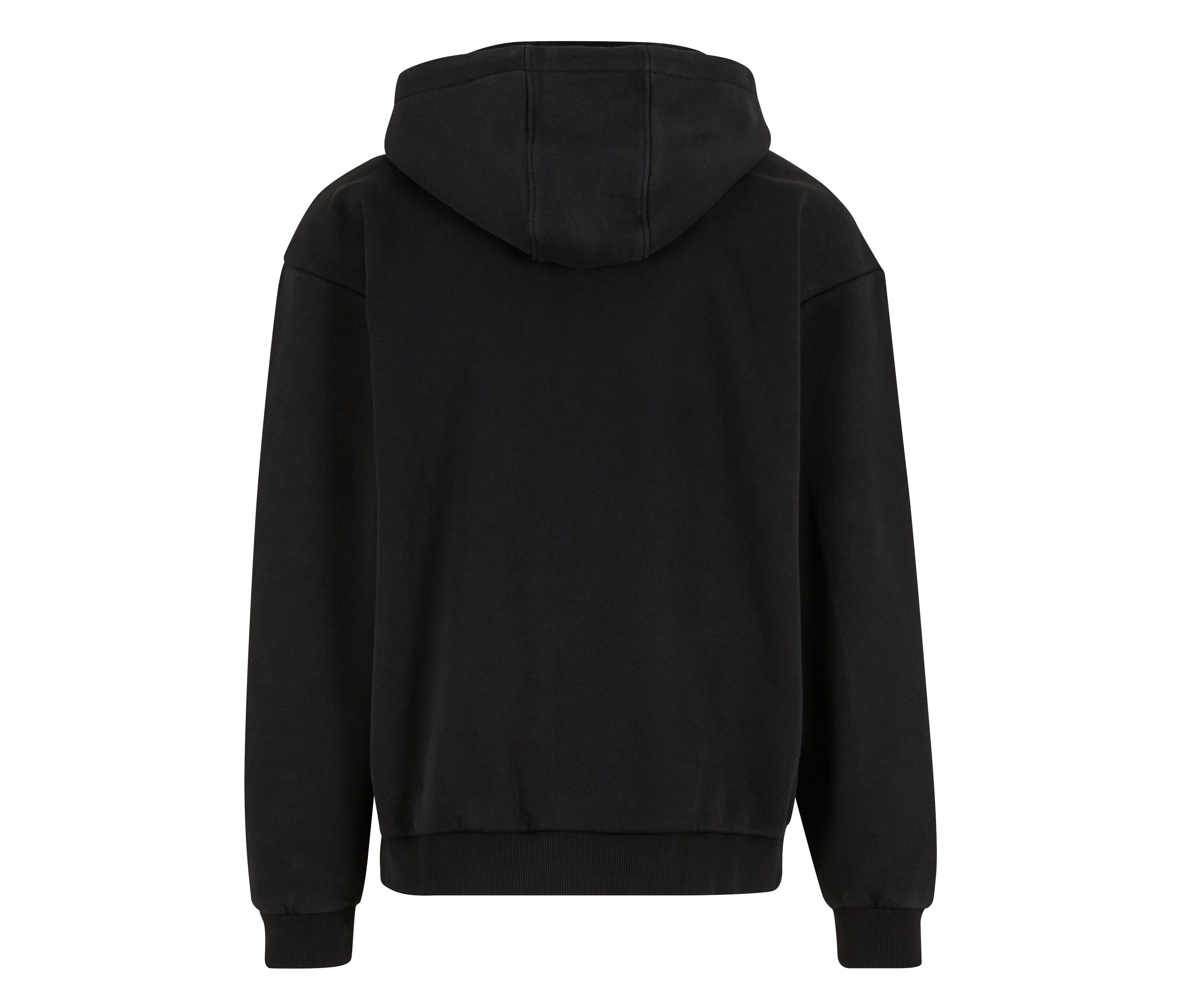Sweat Capuche Zippé Lourd Délavé - Black