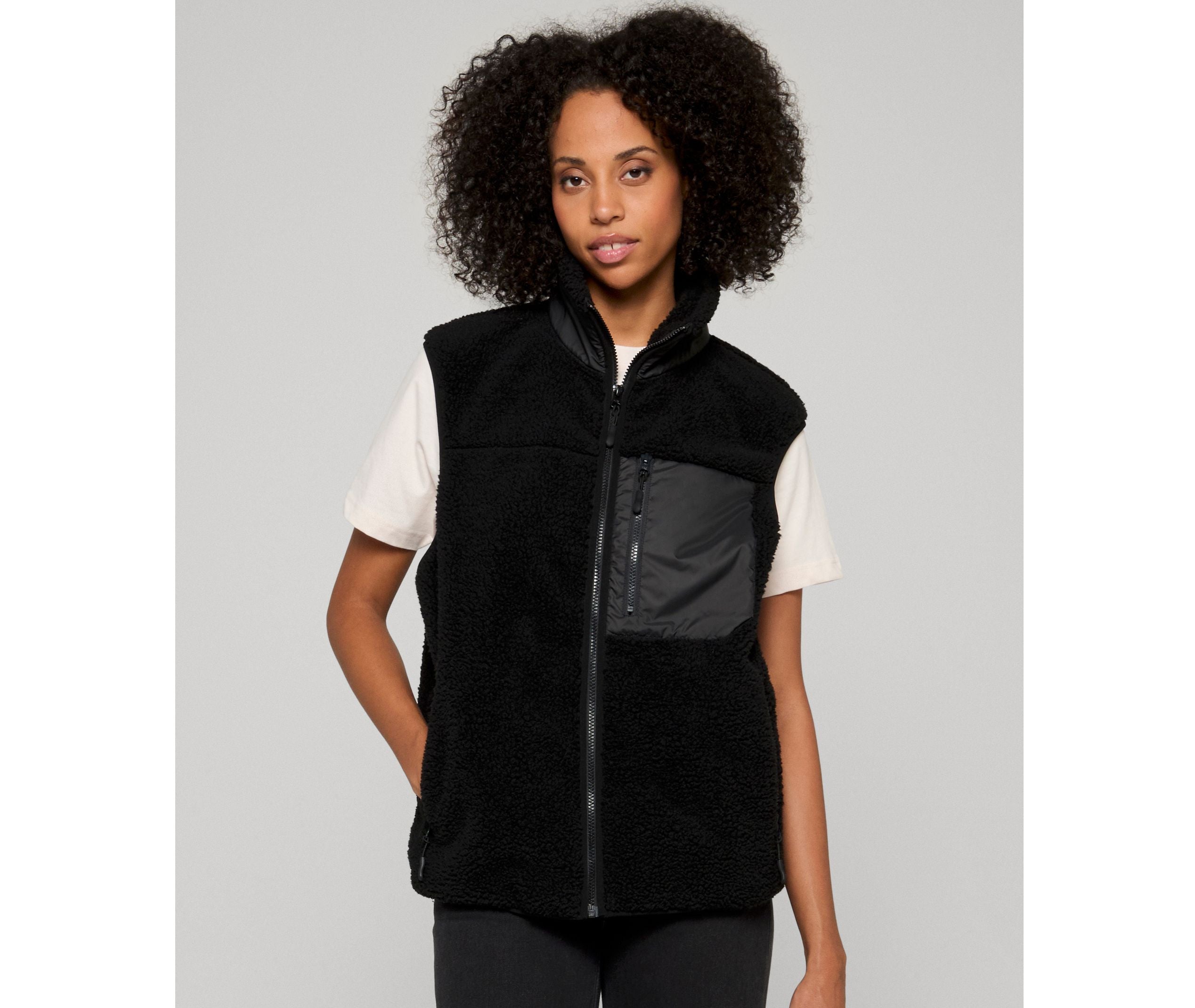 Bodywarmer polaire coupe-vent