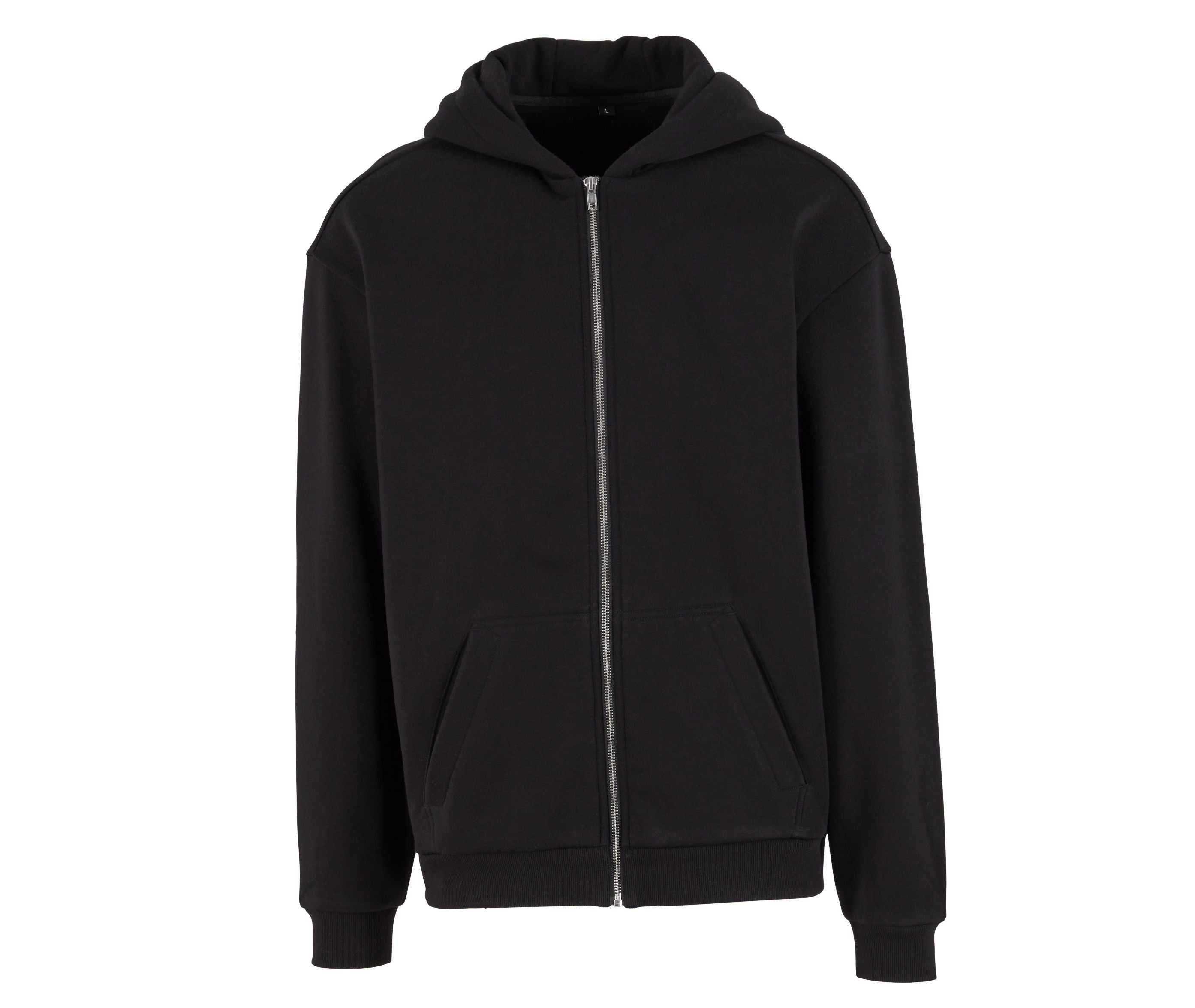 Sweat Capuche Zippé Ample - Black